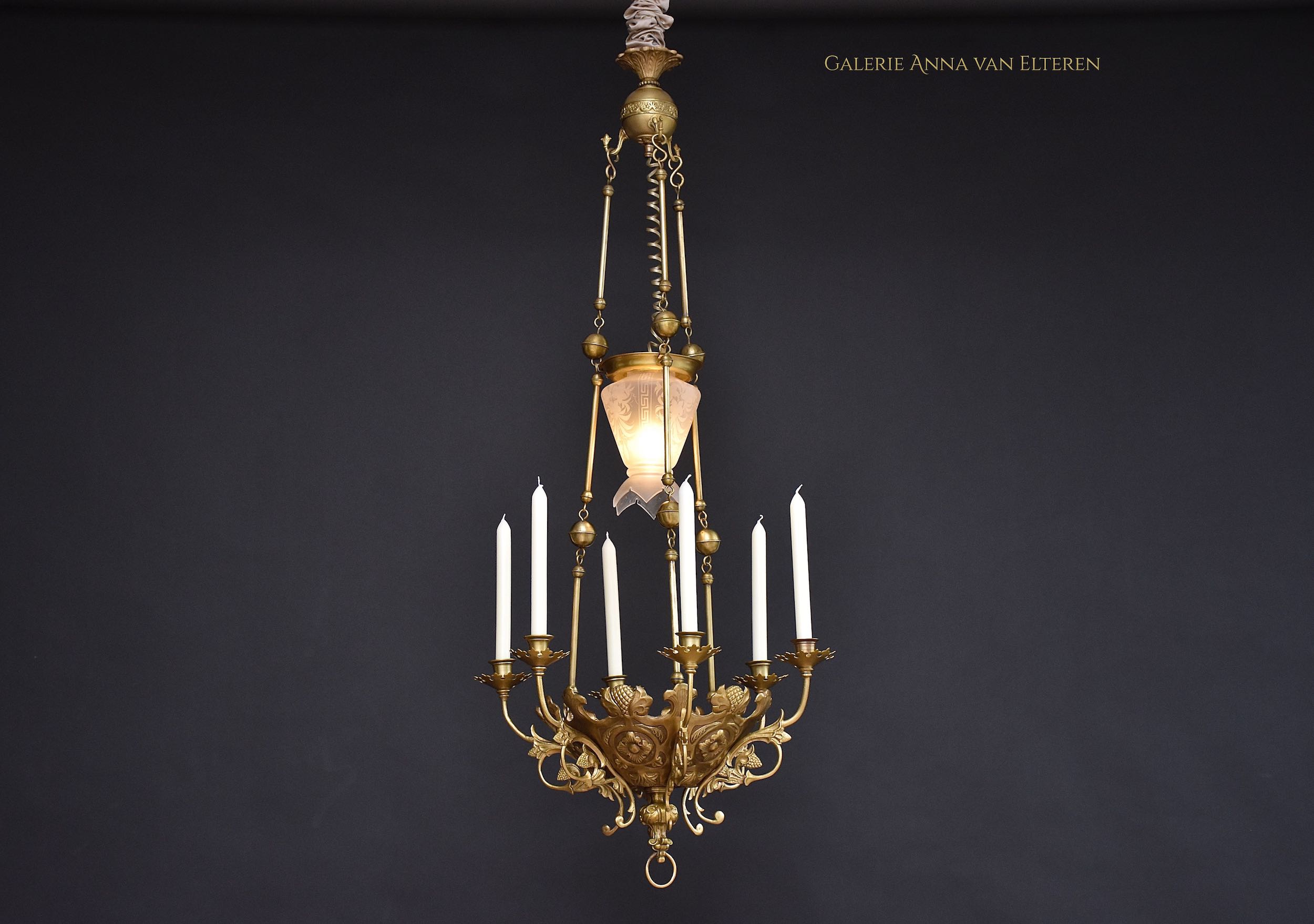 Antique French chandelier/  lamp with candles