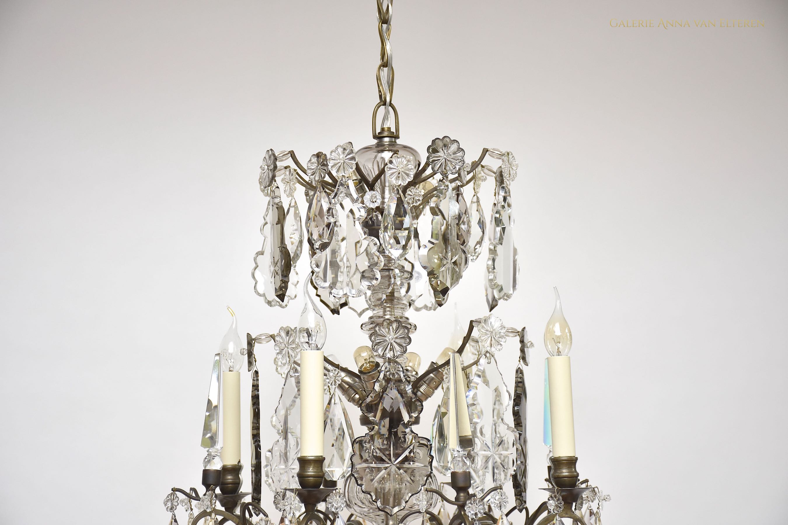 A pair of antique French chandeliers