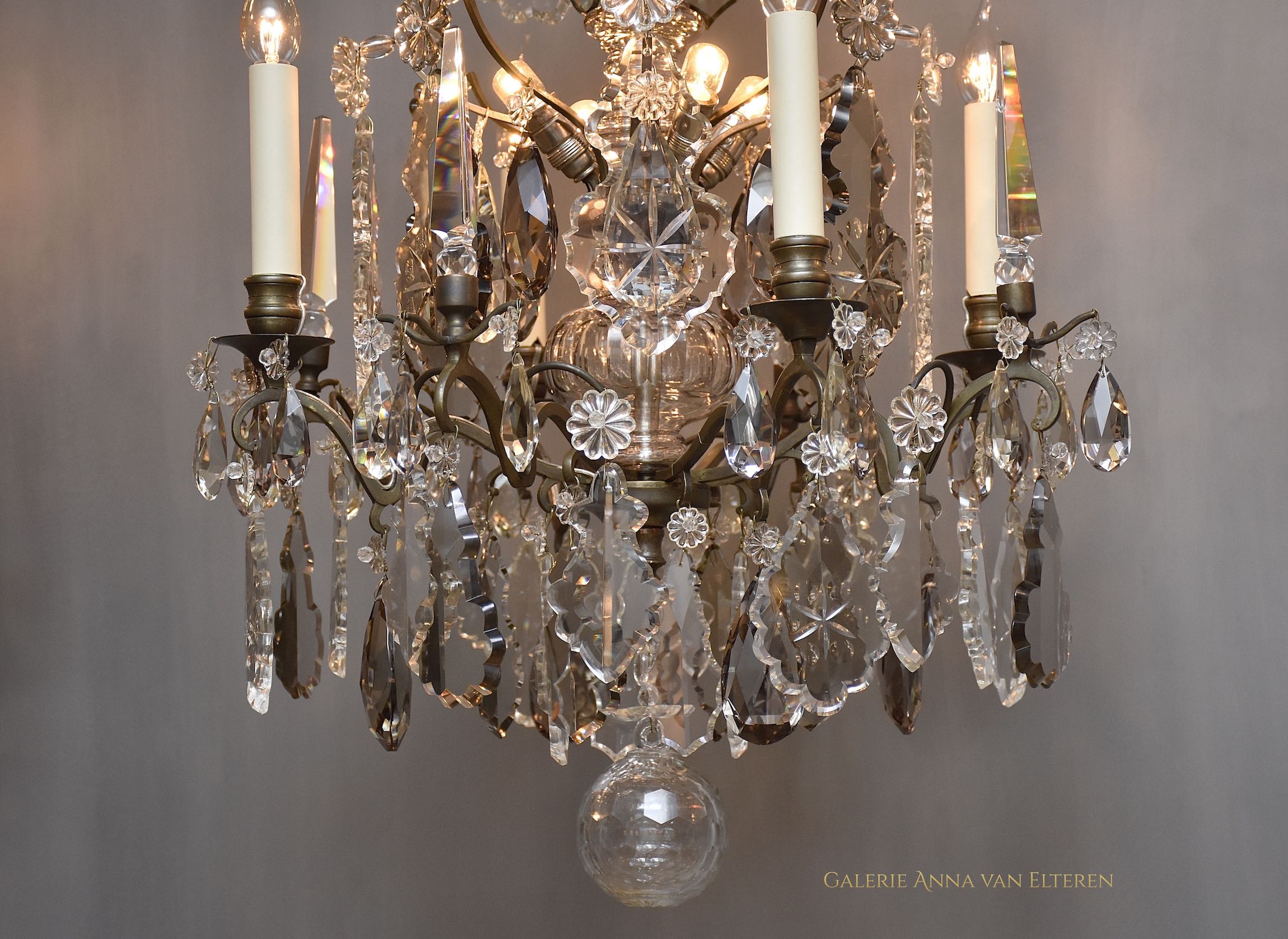 A pair of antique French chandeliers