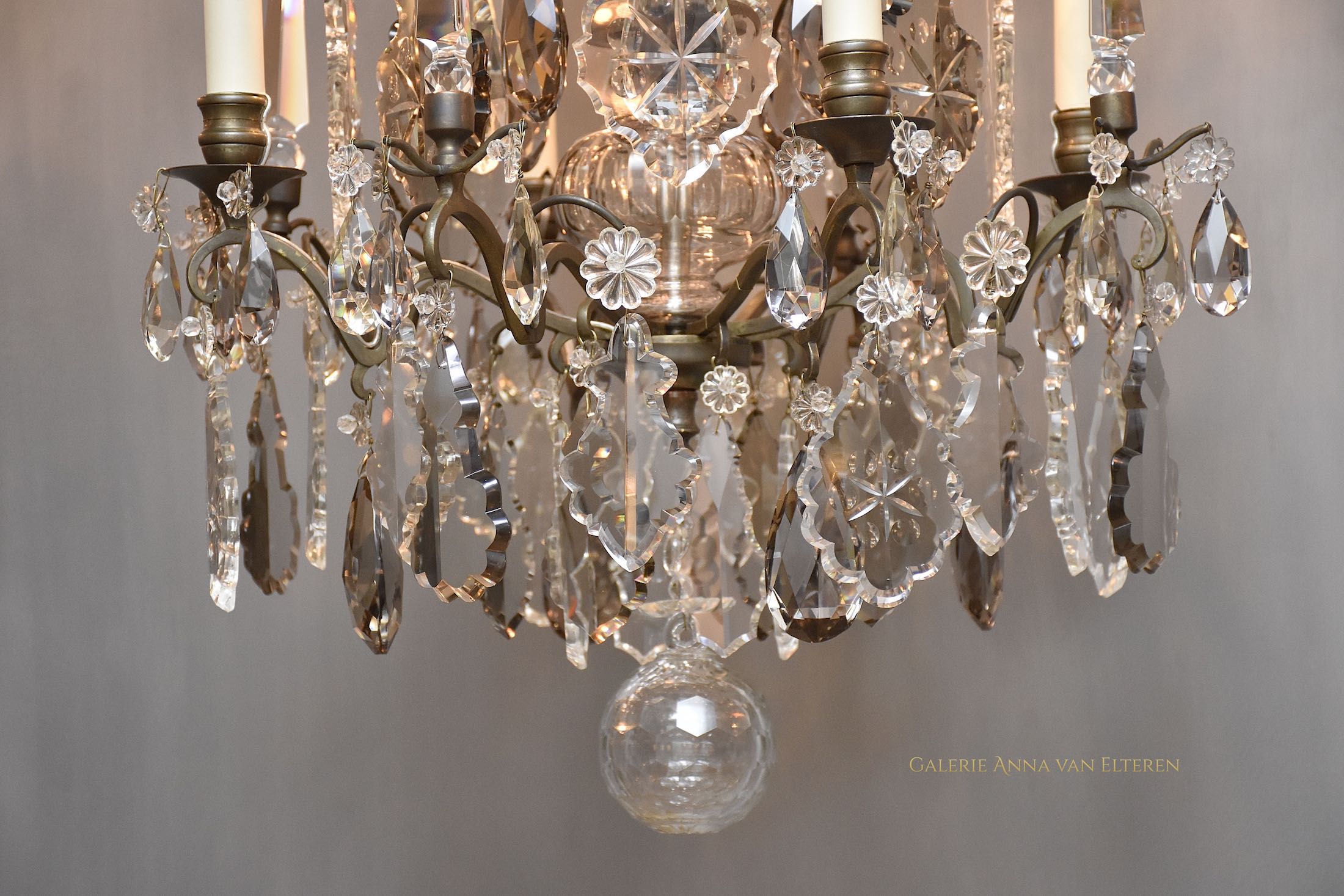 A pair of antique French chandeliers