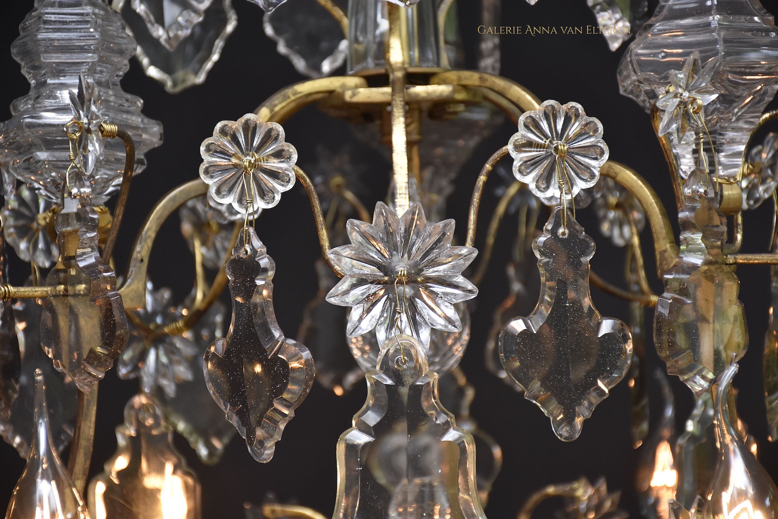 18th c. gilt bronze chandelier Louis XV period