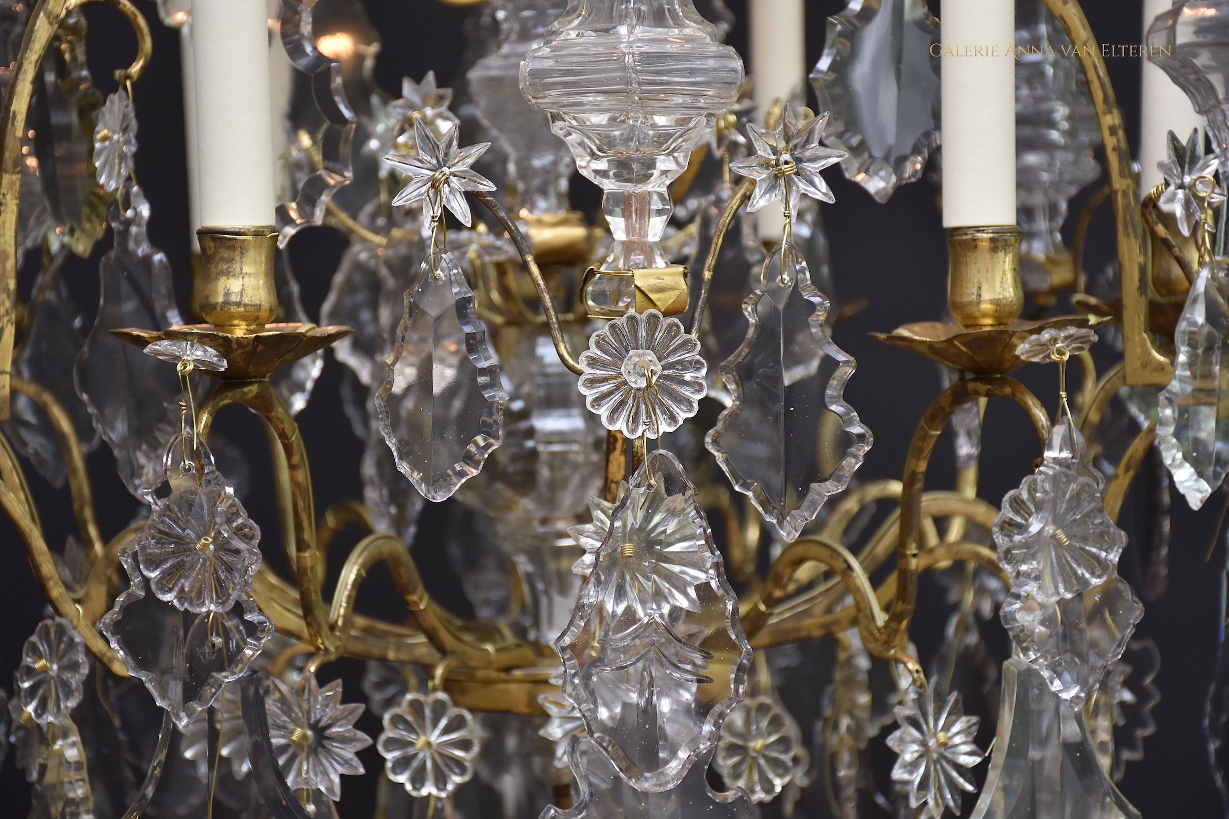 18th c. gilt bronze chandelier Louis XV period