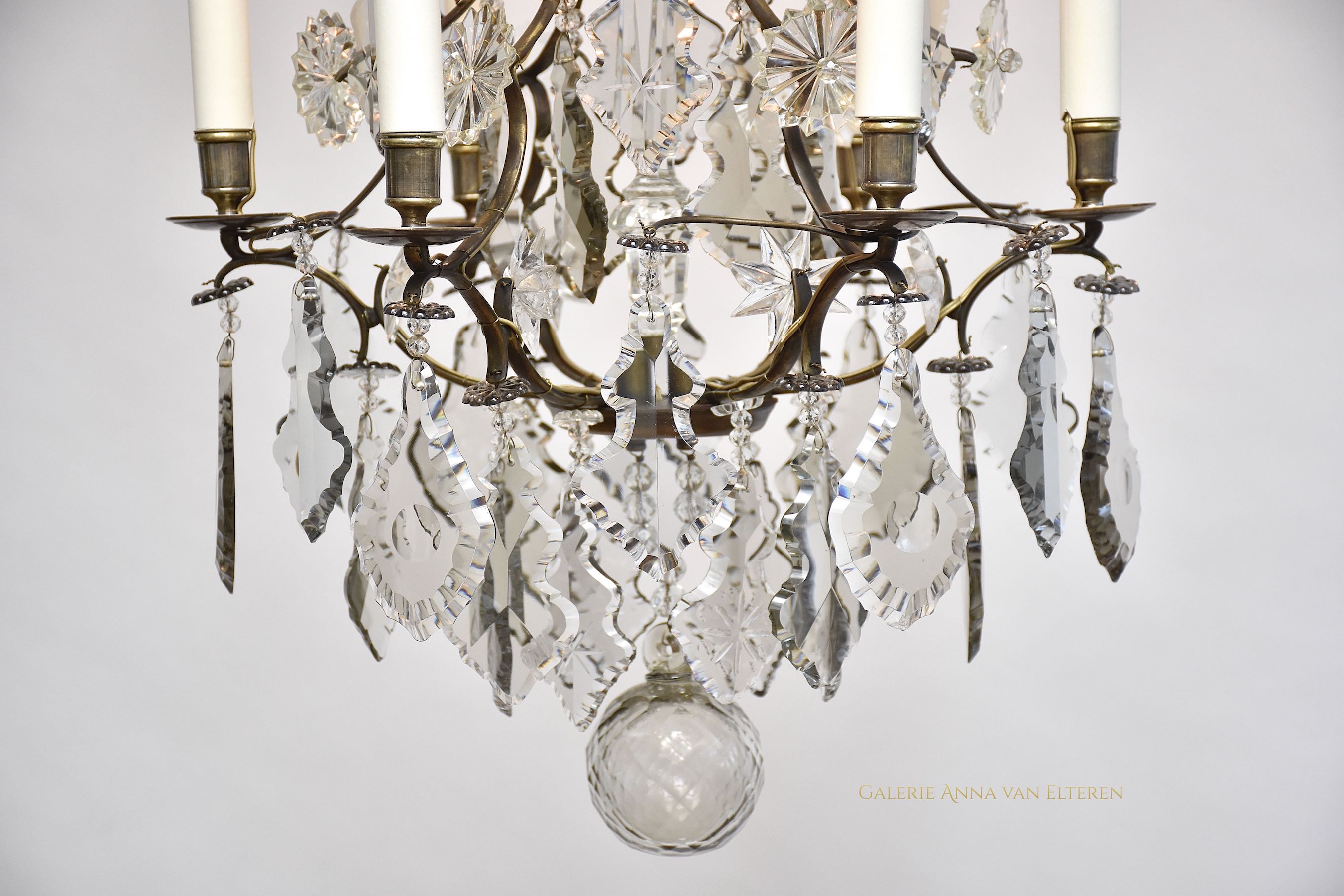 Rococo style crystal chandelier