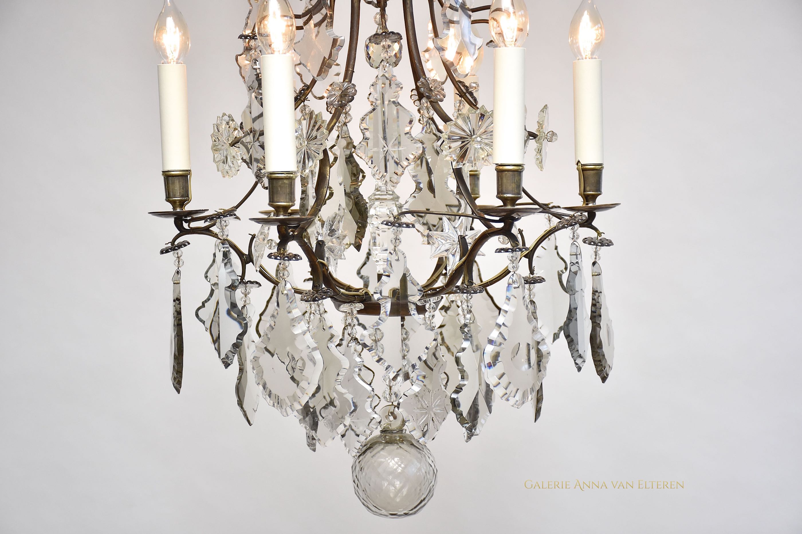 Rococo style crystal chandelier