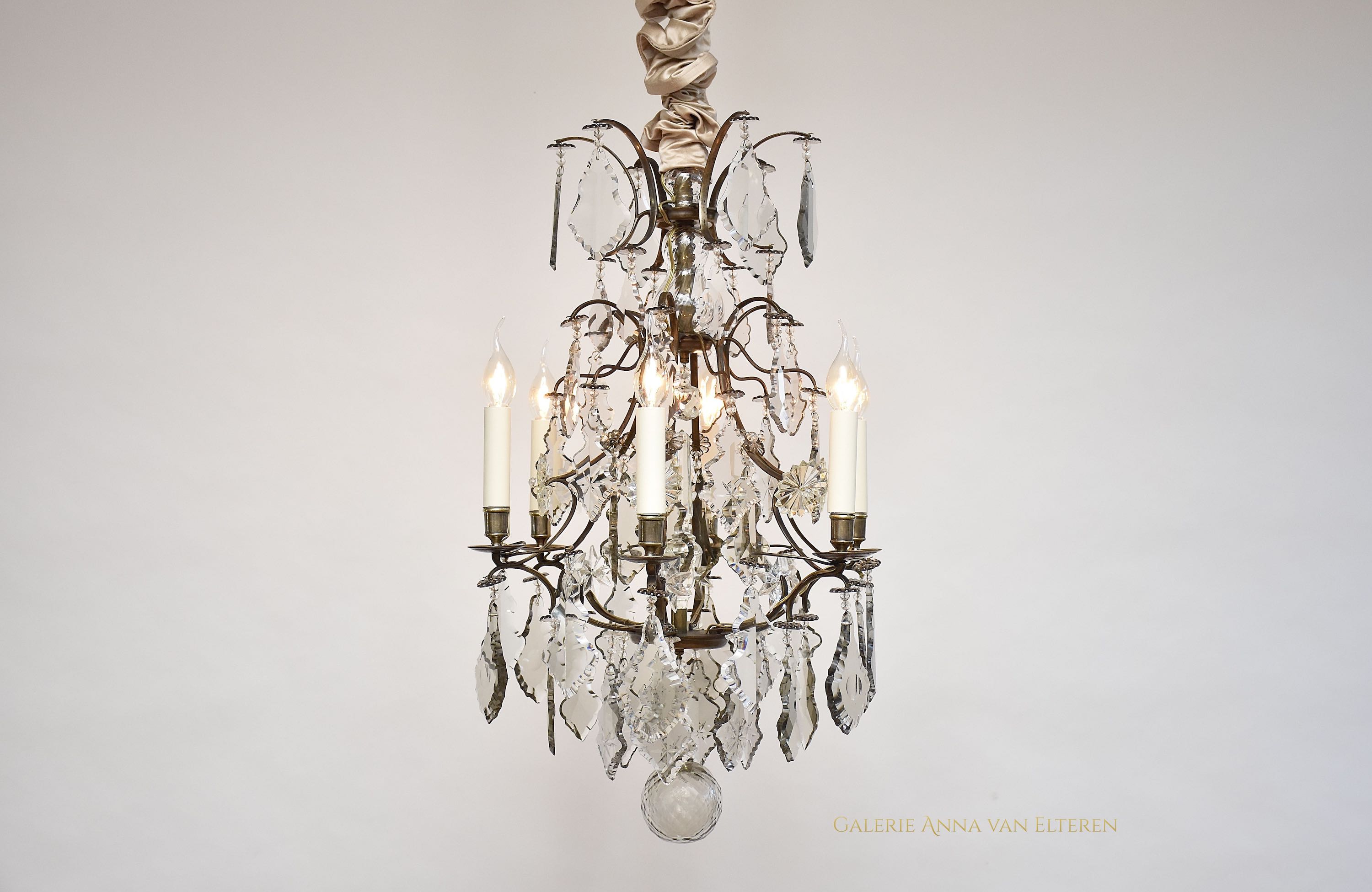 Rococo style crystal chandelier