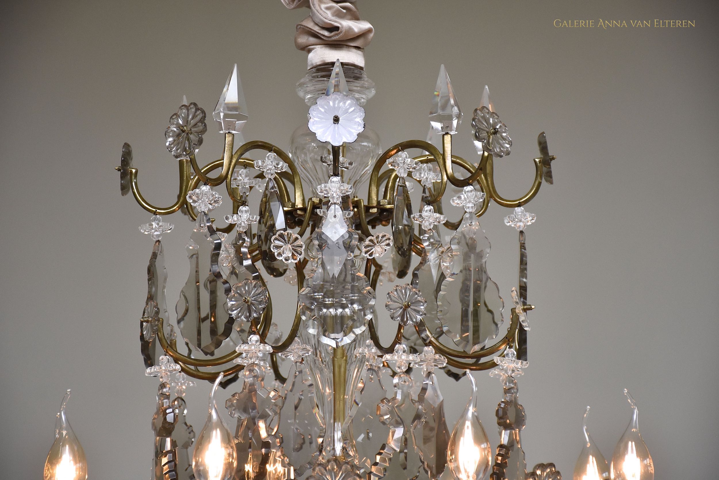 Rococo style crystal chandelier