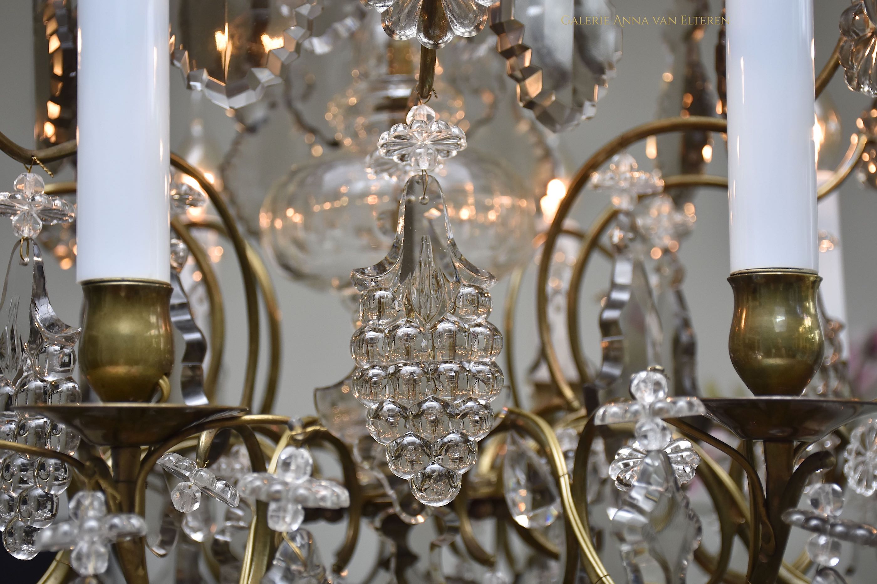 Rococo style crystal chandelier