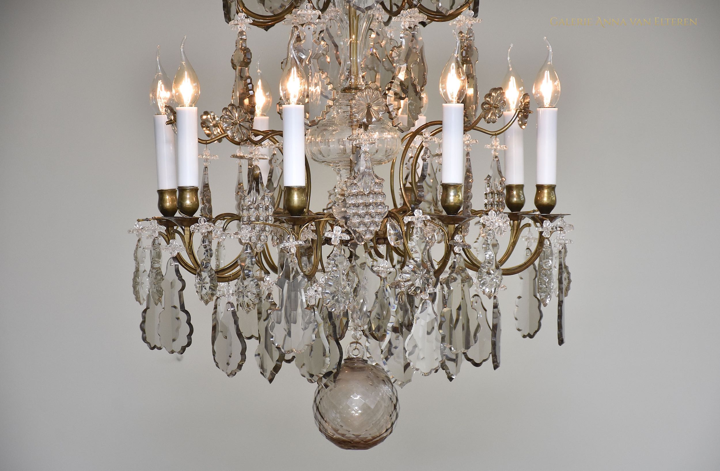 Rococo style crystal chandelier