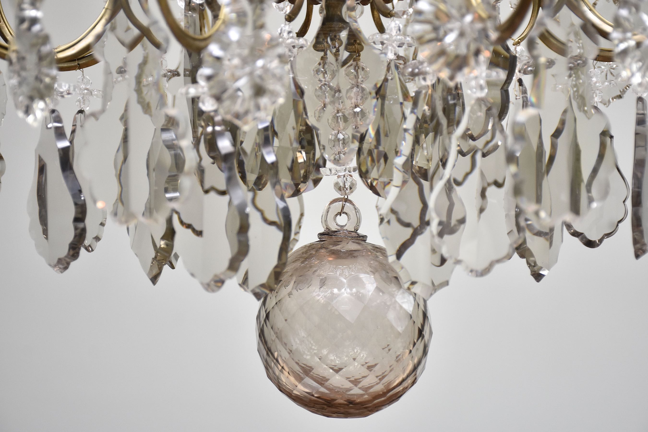 Rococo style crystal chandelier