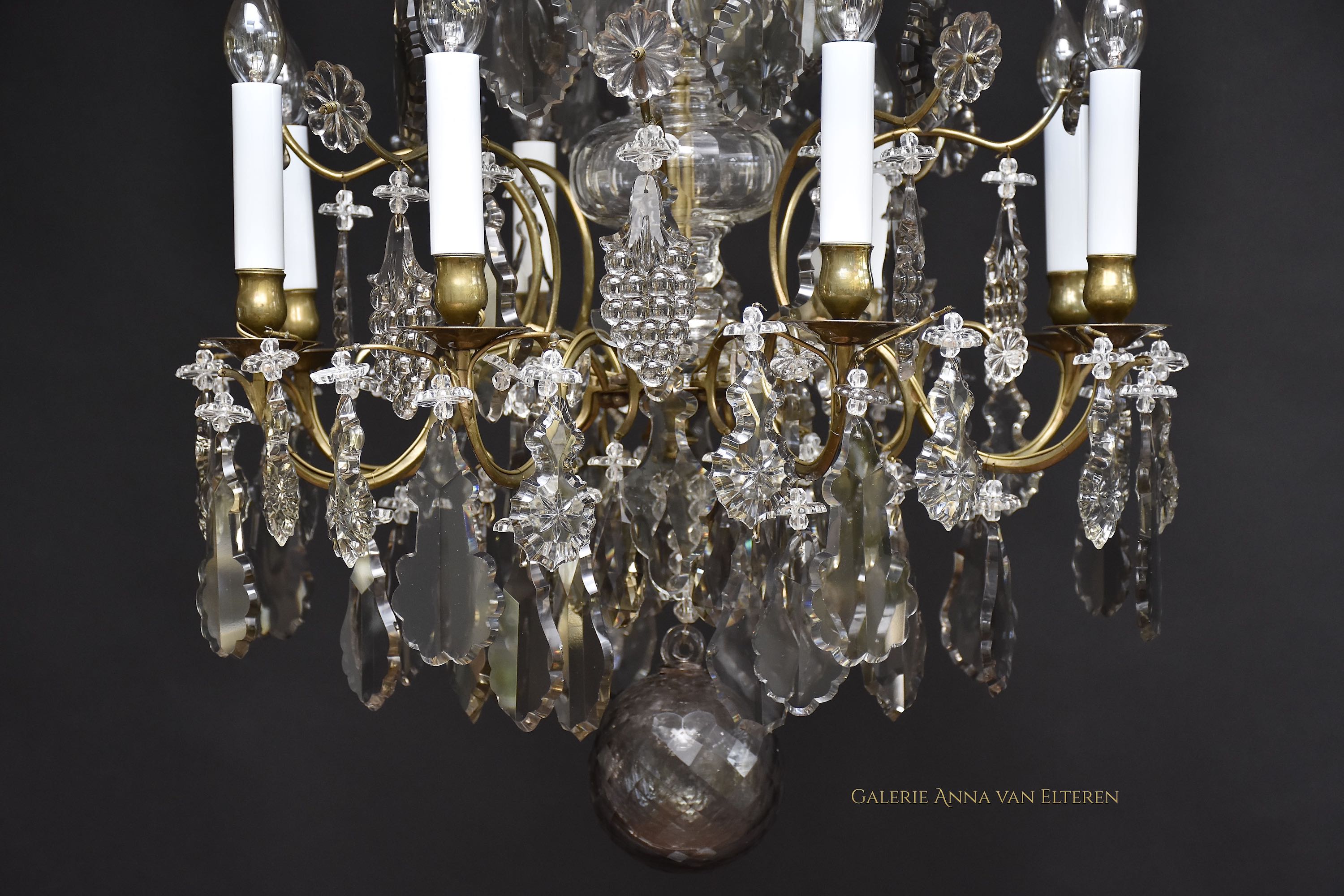 Rococo style crystal chandelier