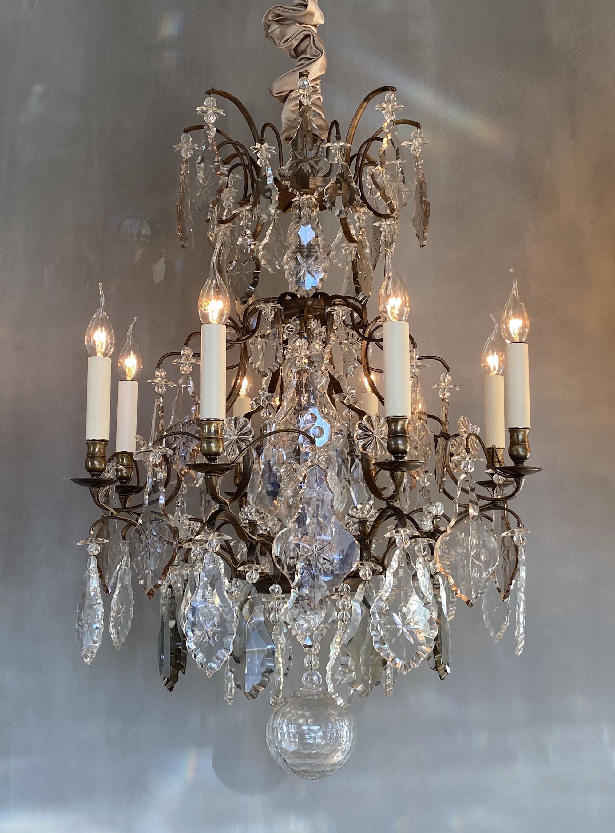 Early 20th c. Rococo style crystal chandelier