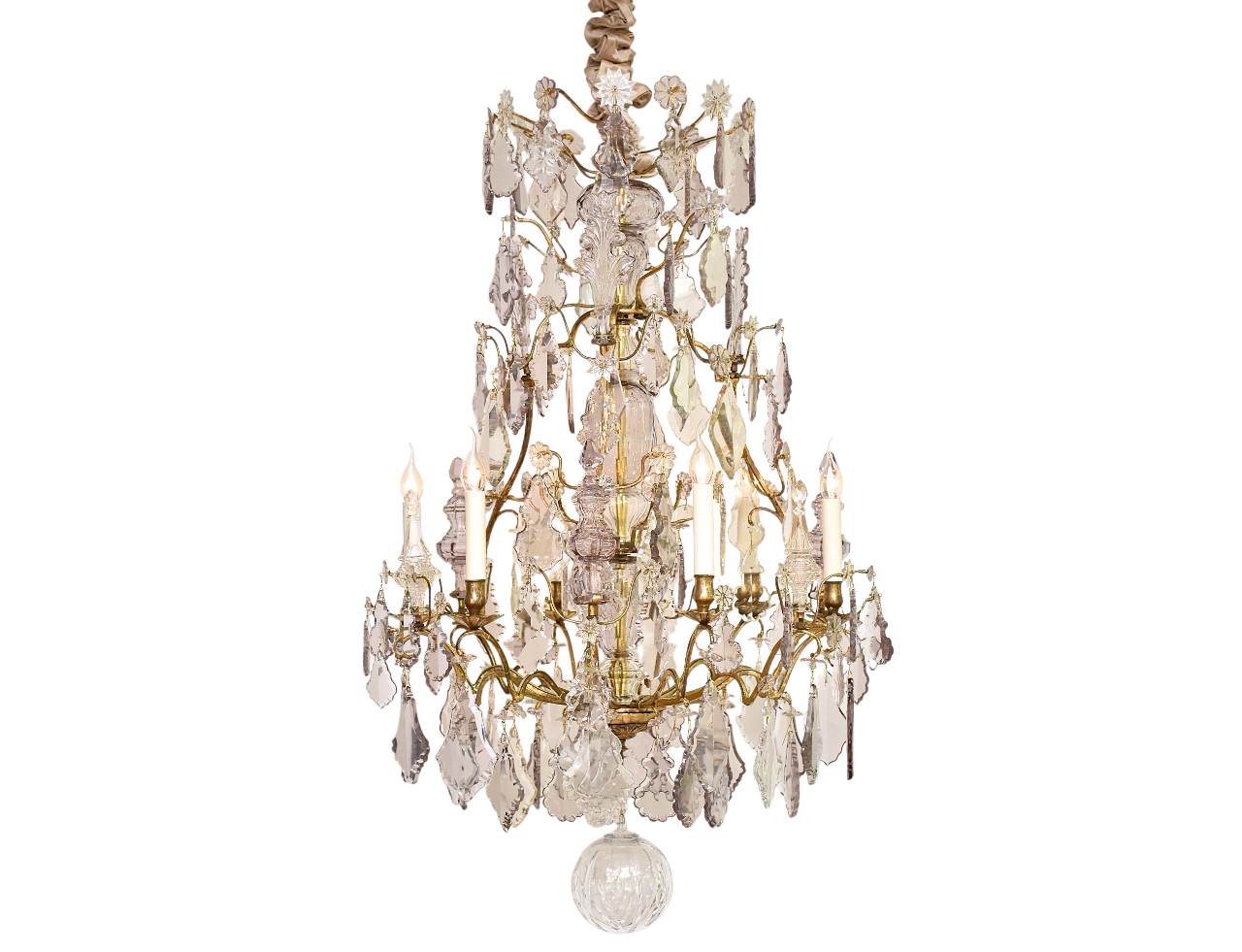 18th c. French gilded cage chandelier, Louis XV period