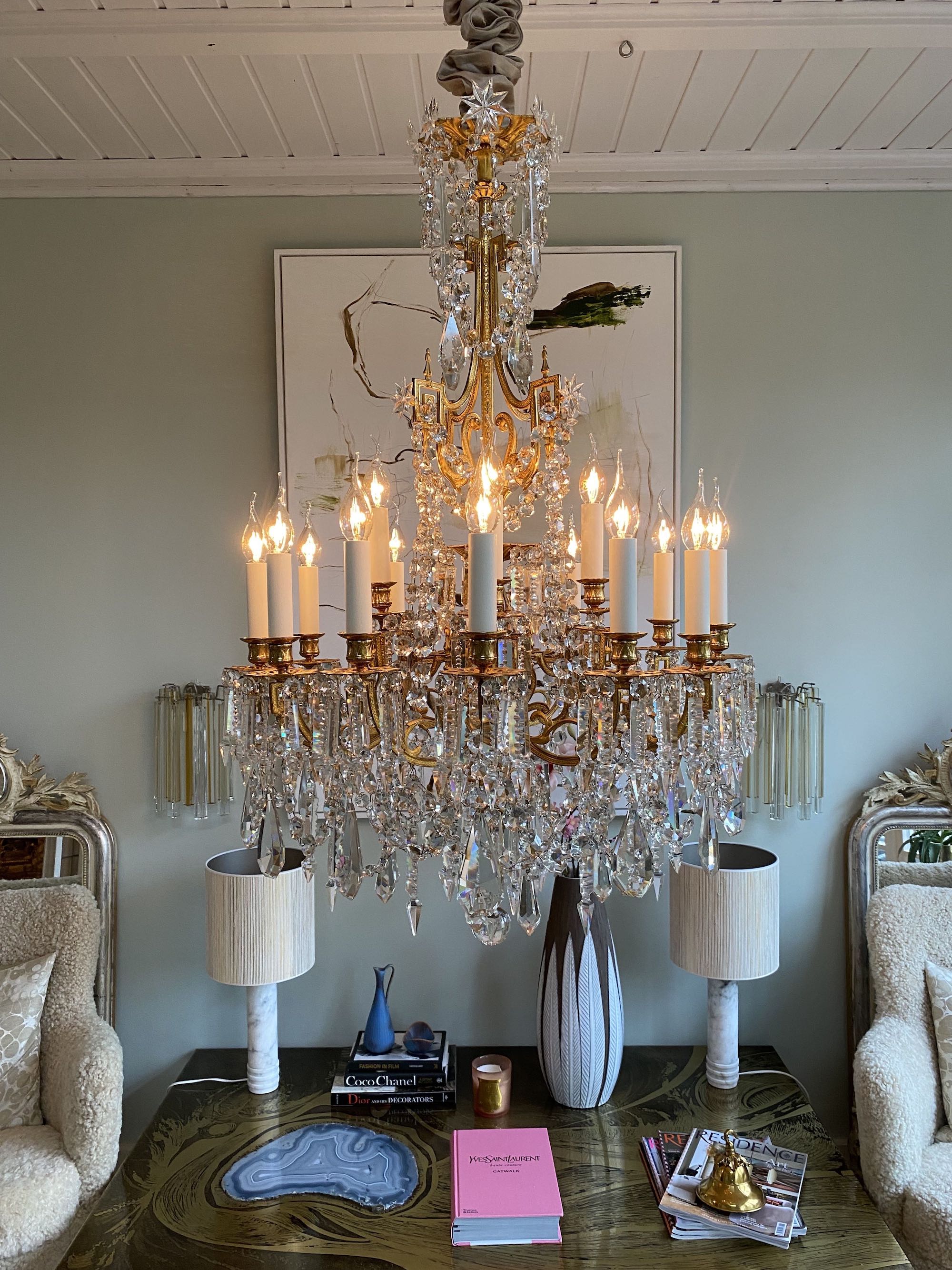 Antiker französischer Kronleuchter im Stil von Louis XVI