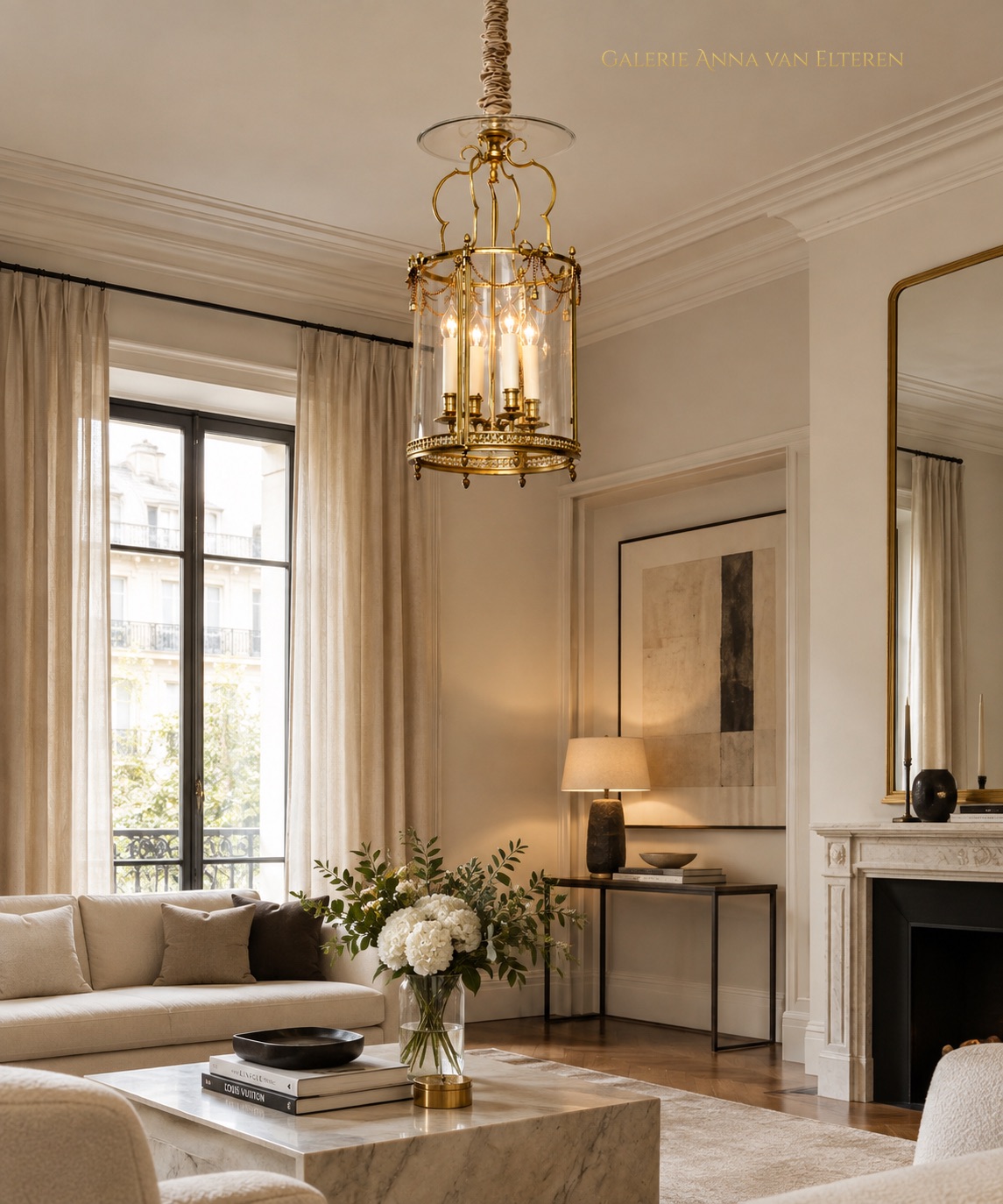 19th c. French lantern in the style of Louis XVI