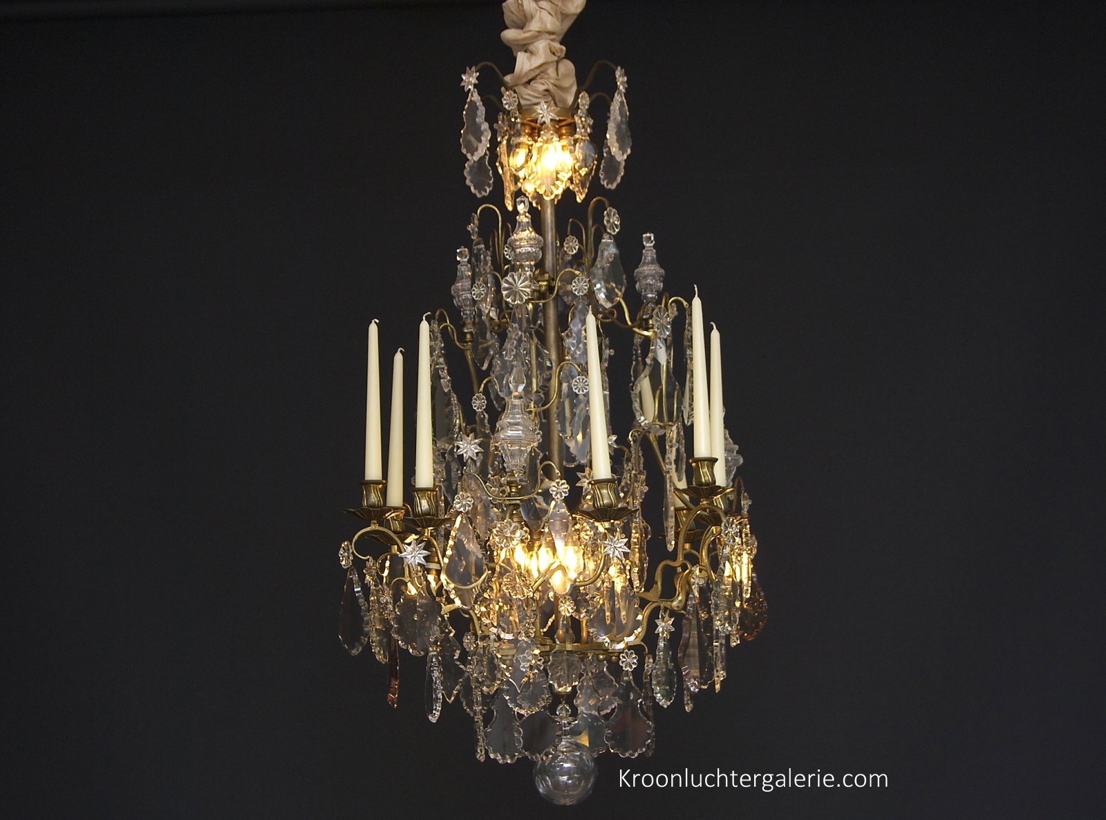 Large chandelier with candles