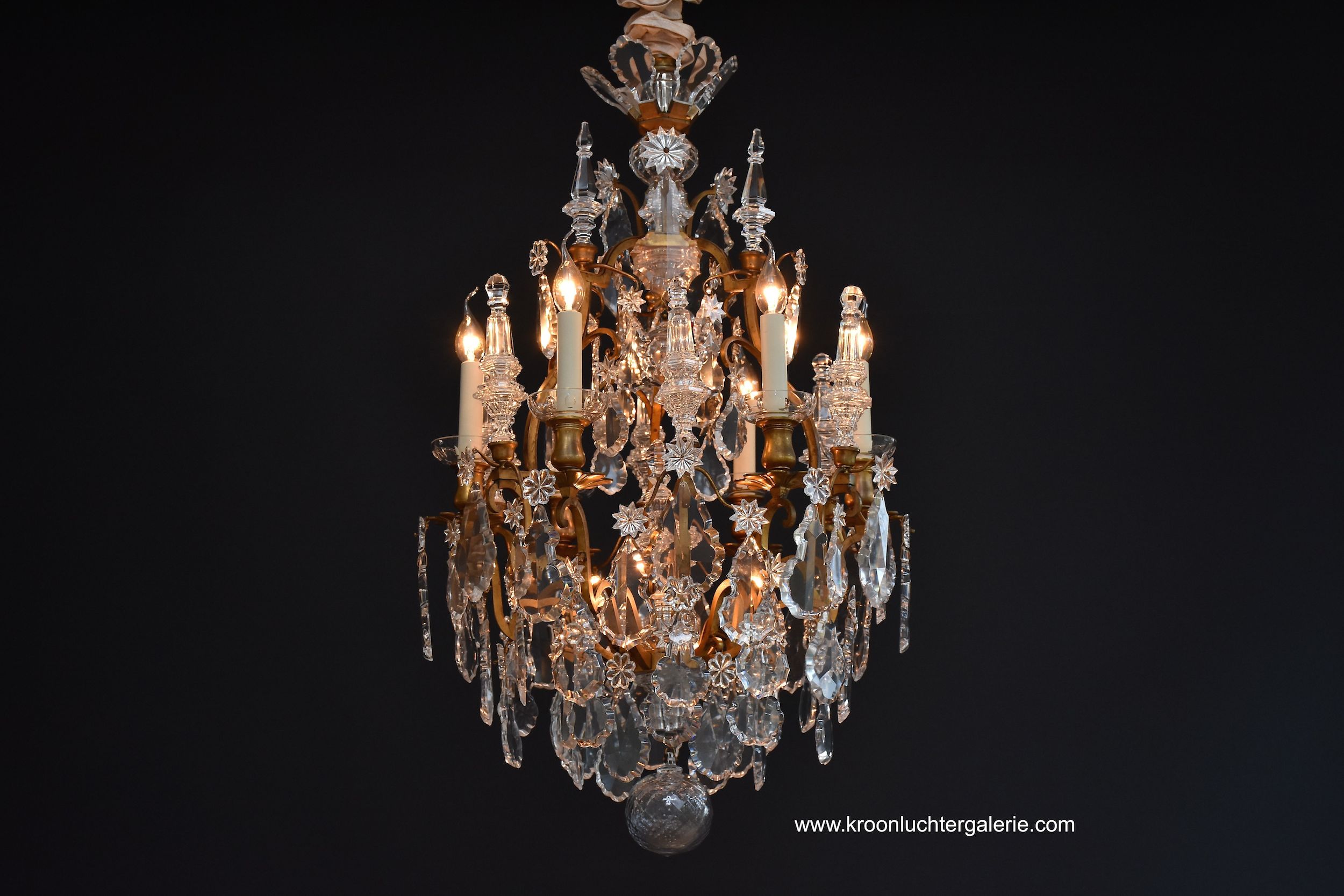 Baccarat chandelier 'lustre cage' with 9 light