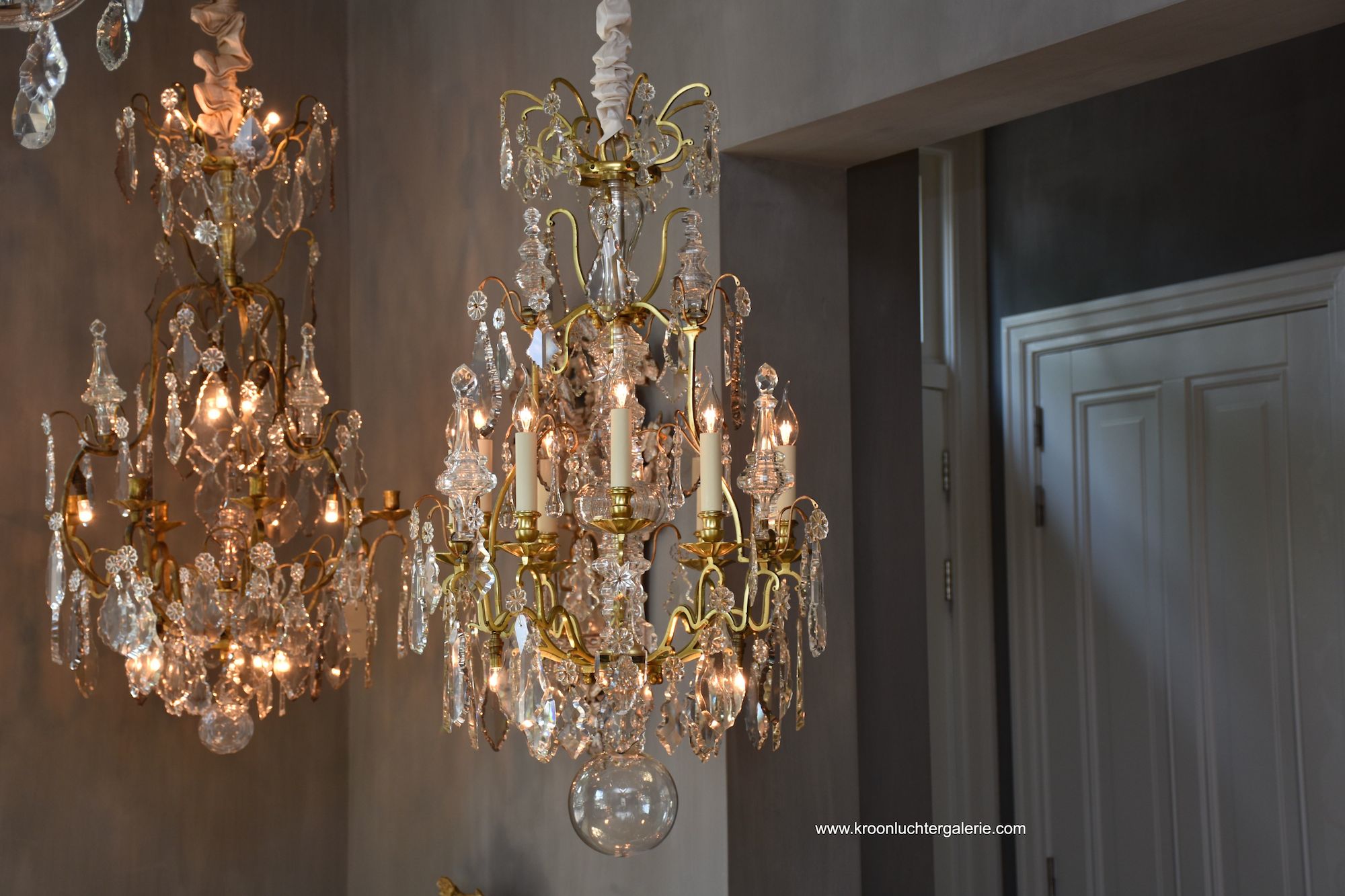 French chandelier in the style of Louis XV 'lustre cage'