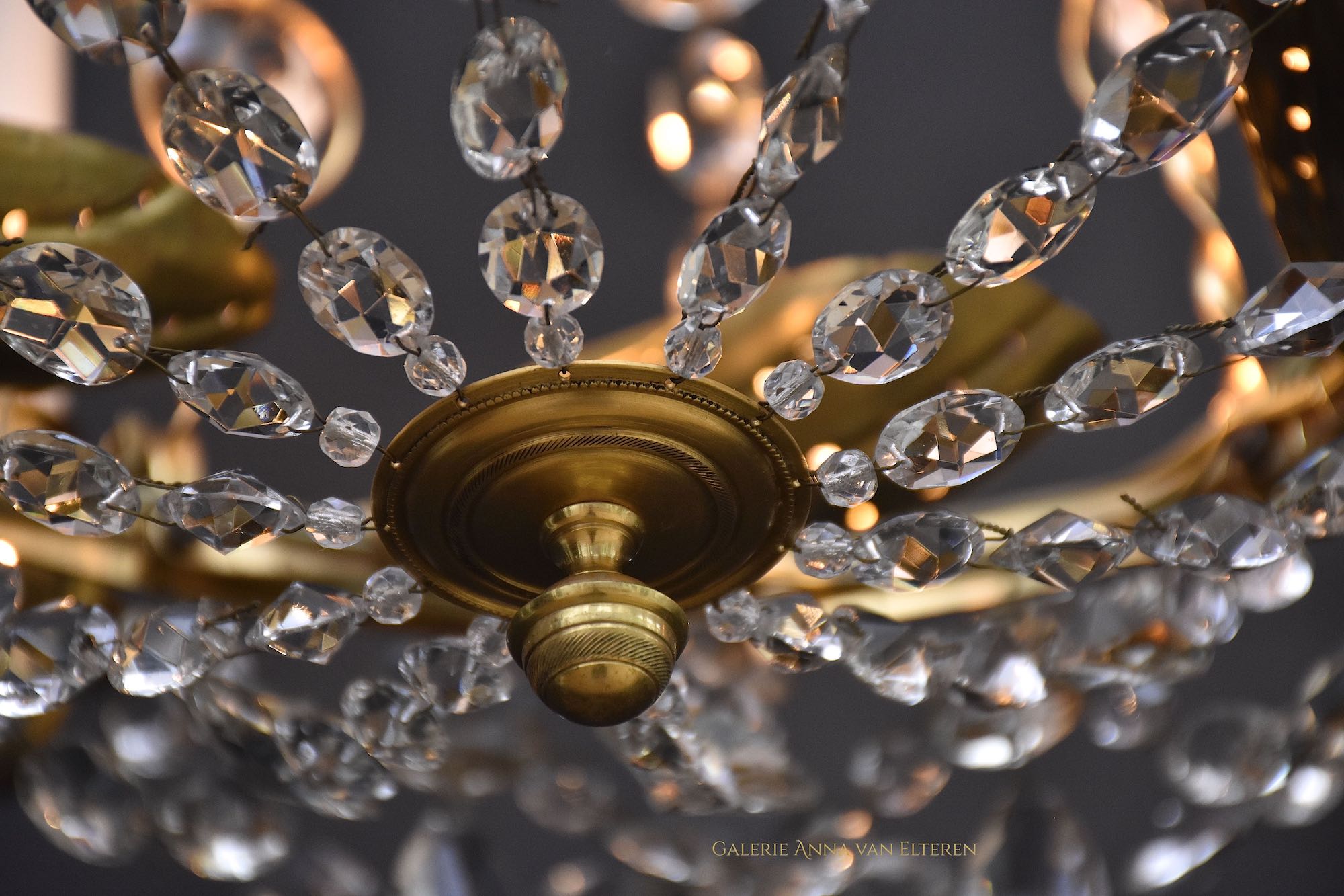 Two Swedish Gustavian style chandeliers