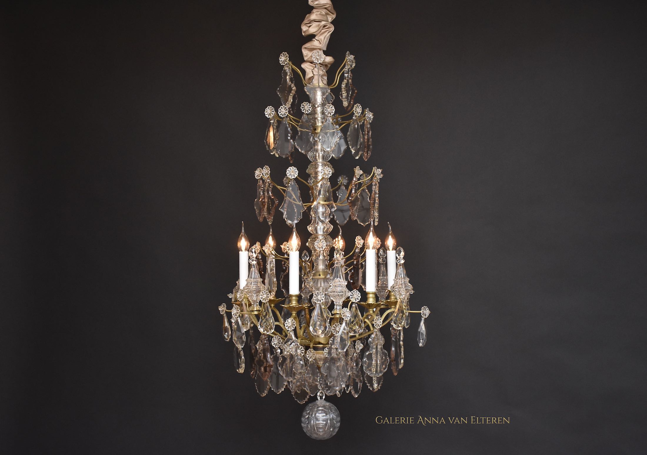 19th c. gilt bronze French chandelier