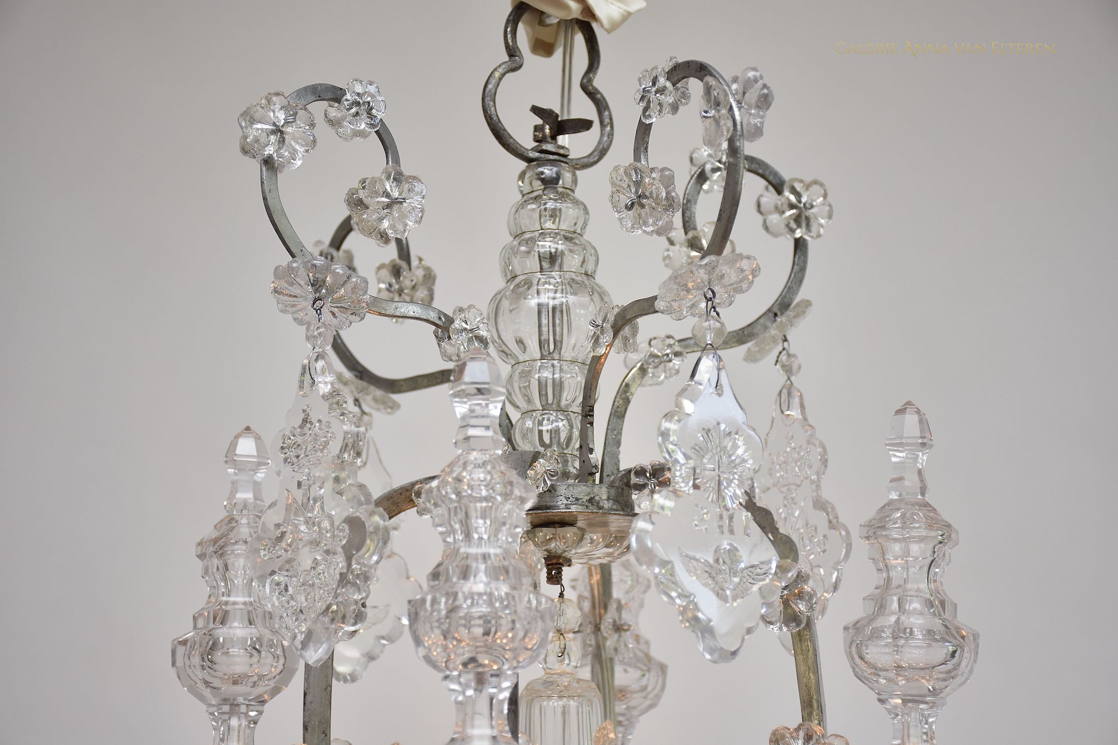 Antique cage chandelier in style of Karl VI