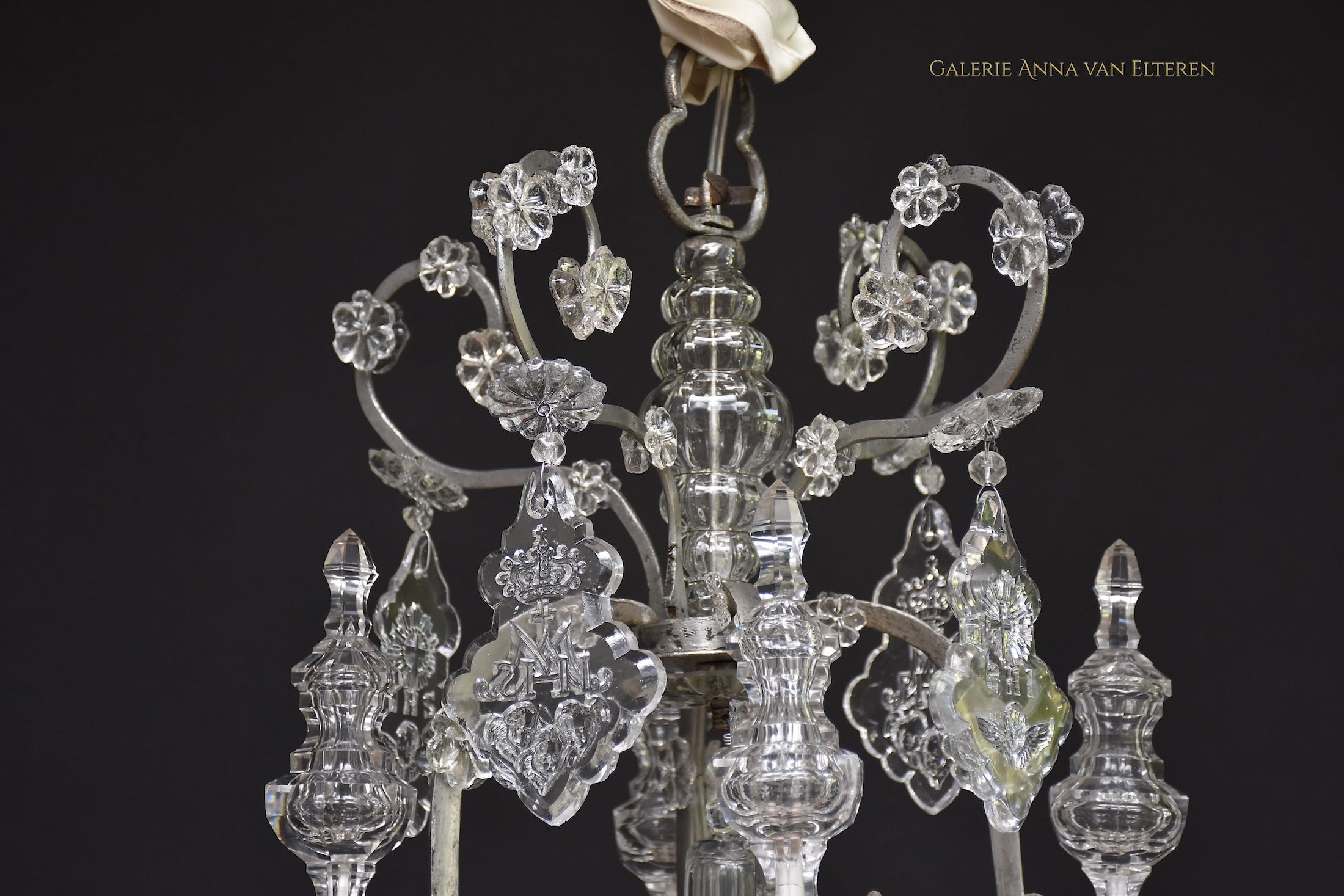 Antique cage chandelier in style of Karl VI