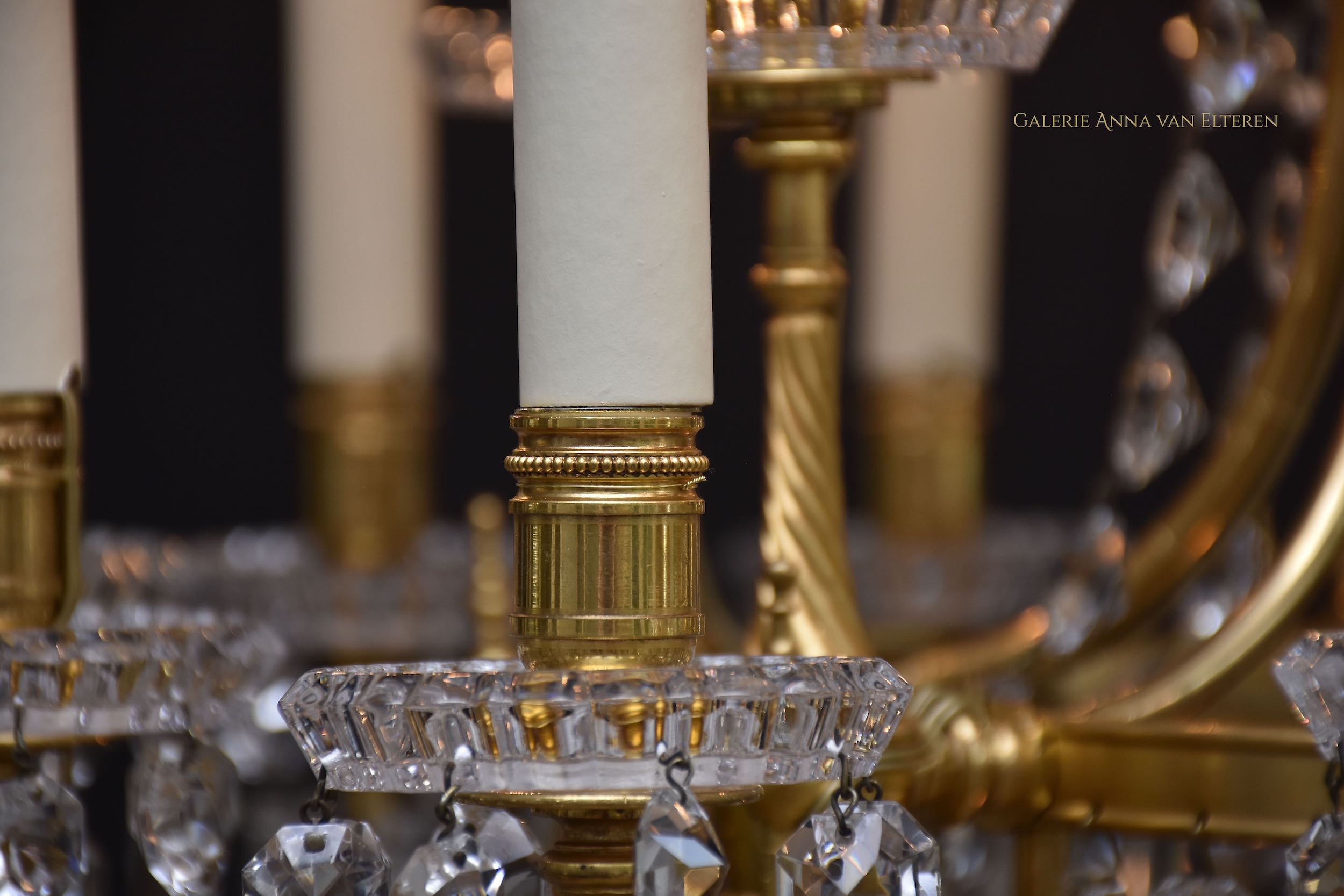 19th c. French ormolu Baccarat chandelier