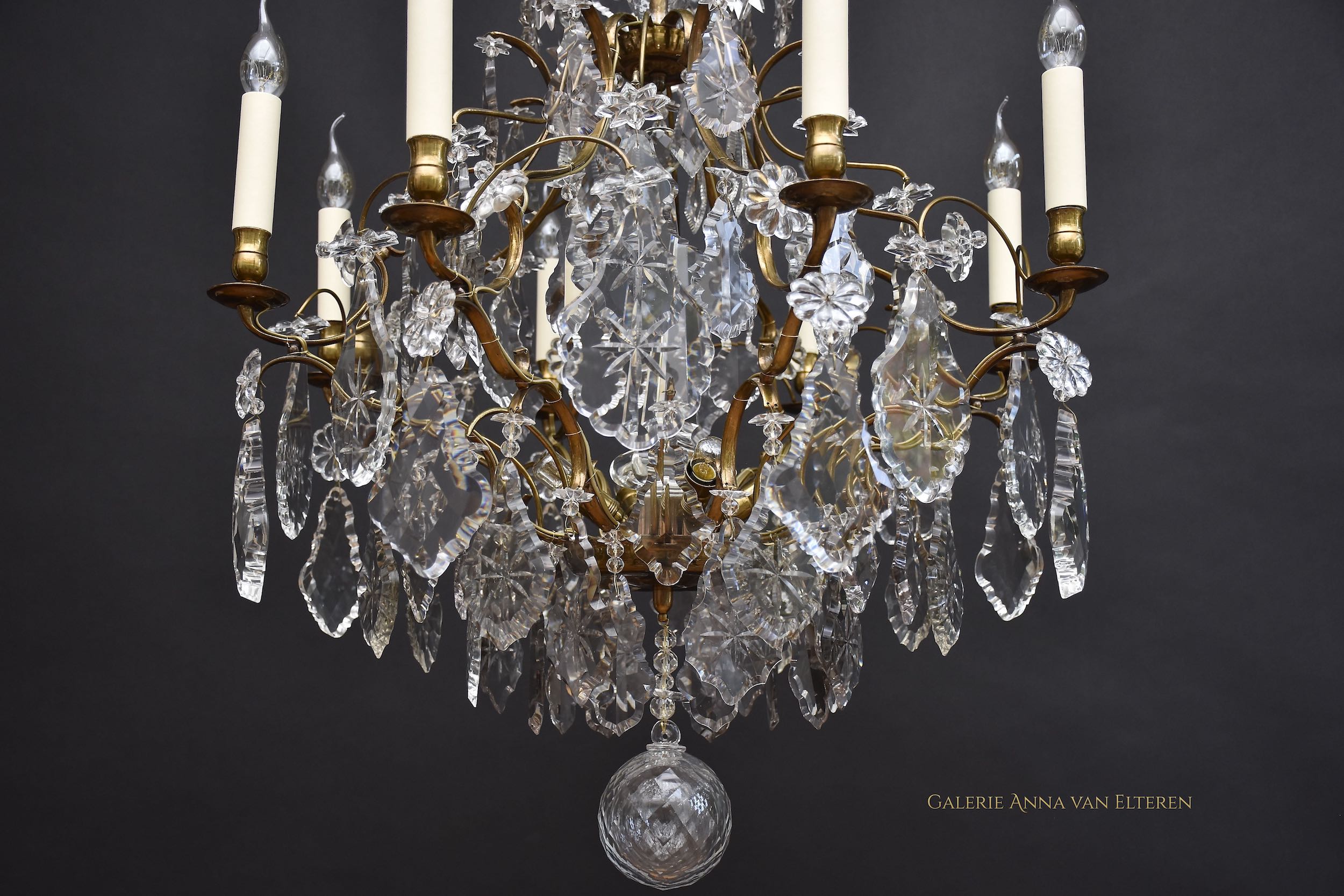 Antique chandelier in the style of Rococo