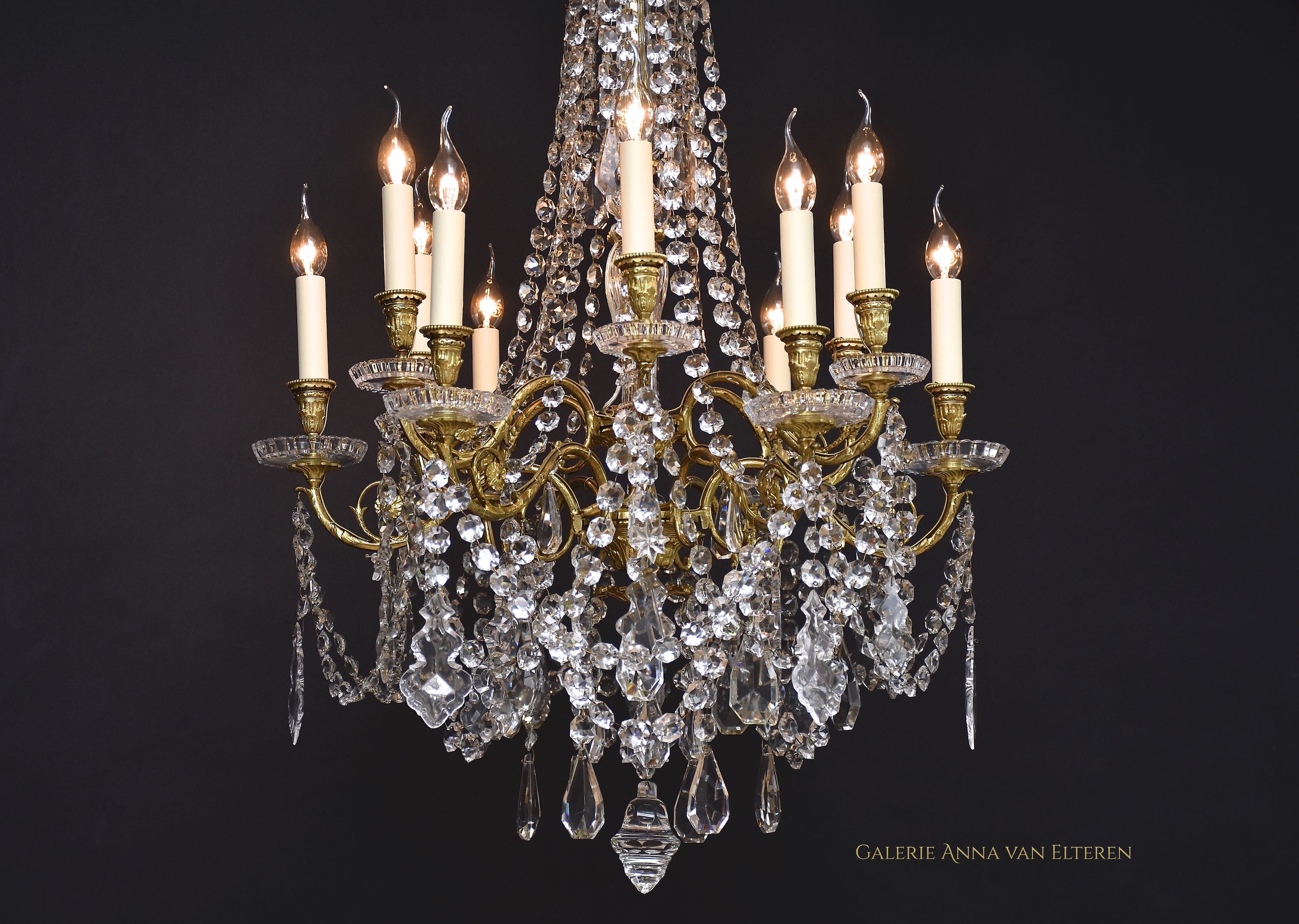 19th c. Baccarat chandelier in style of Louis XVI