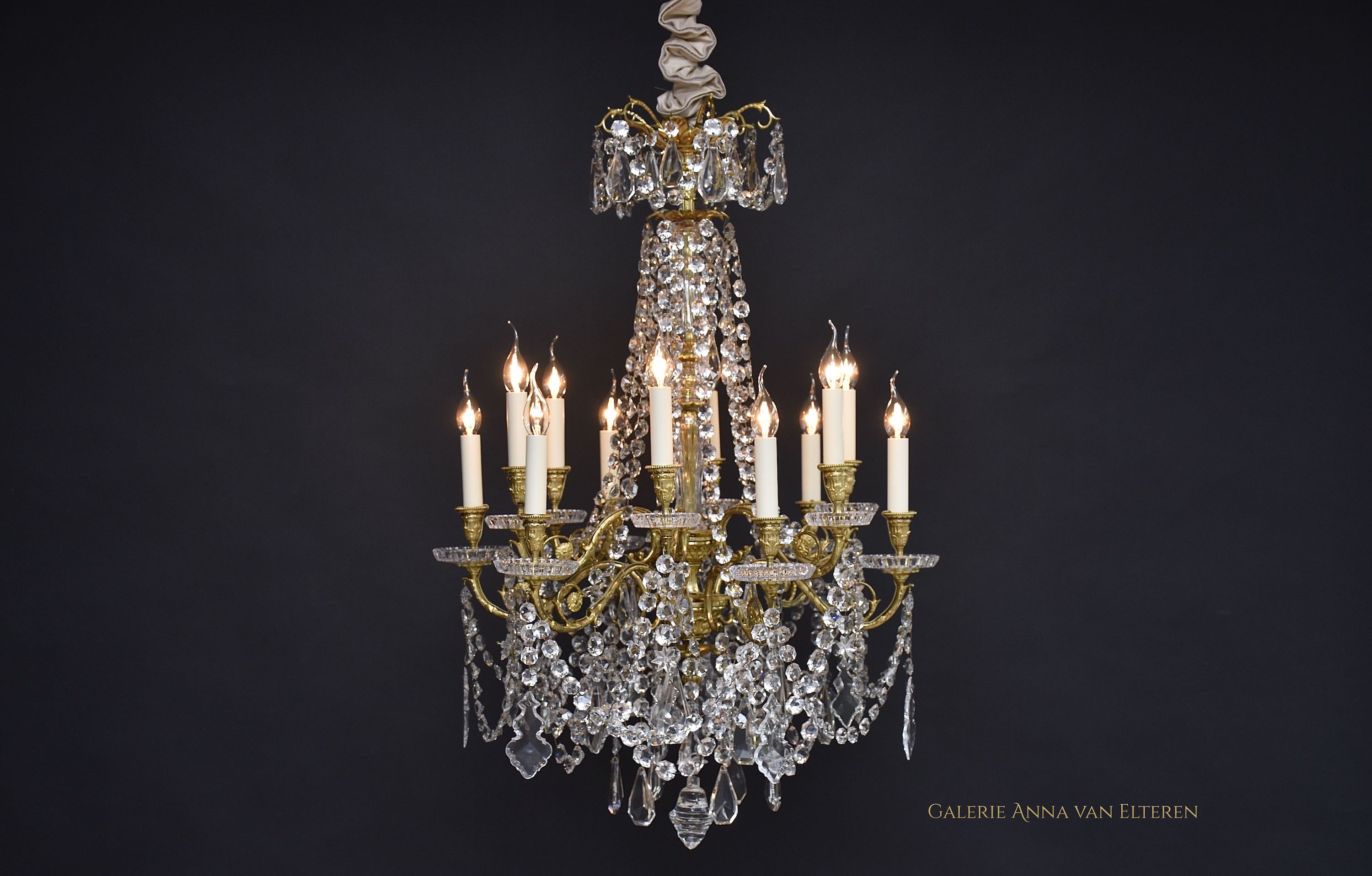 19th c. Baccarat chandelier in style of Louis XVI