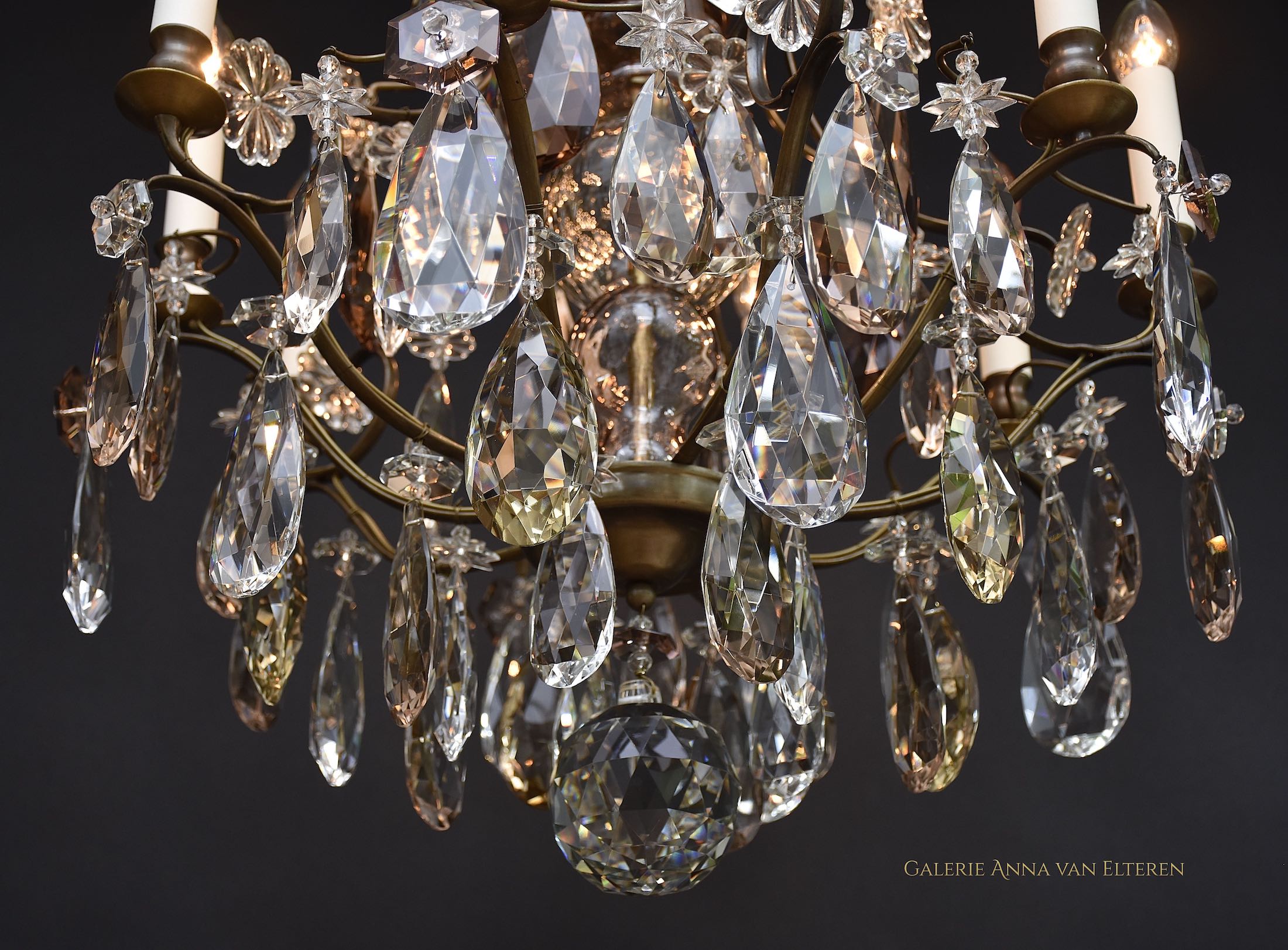 Rococo style crystal chandelier, early 20th century