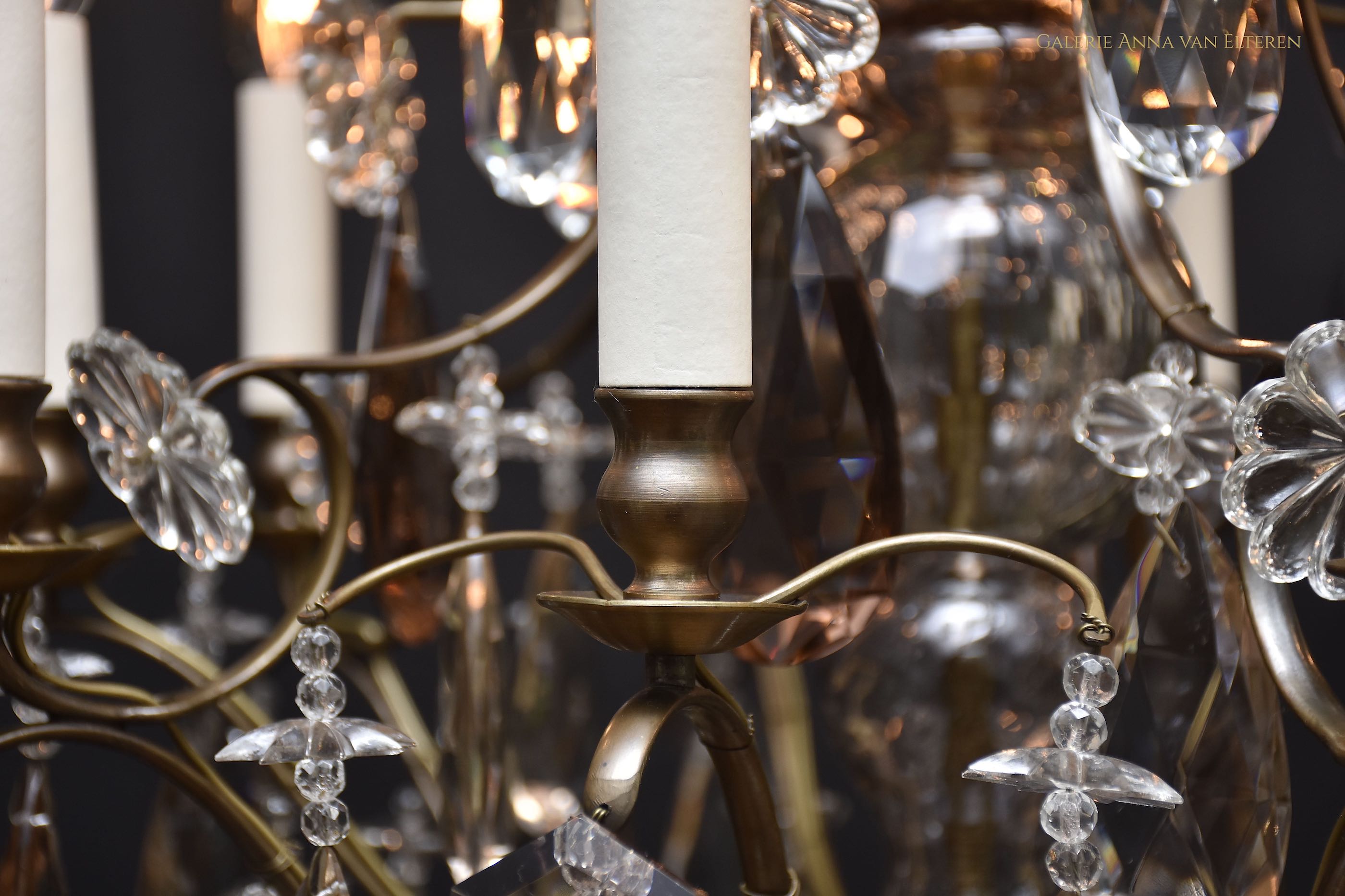 Rococo style crystal chandelier, early 20th century