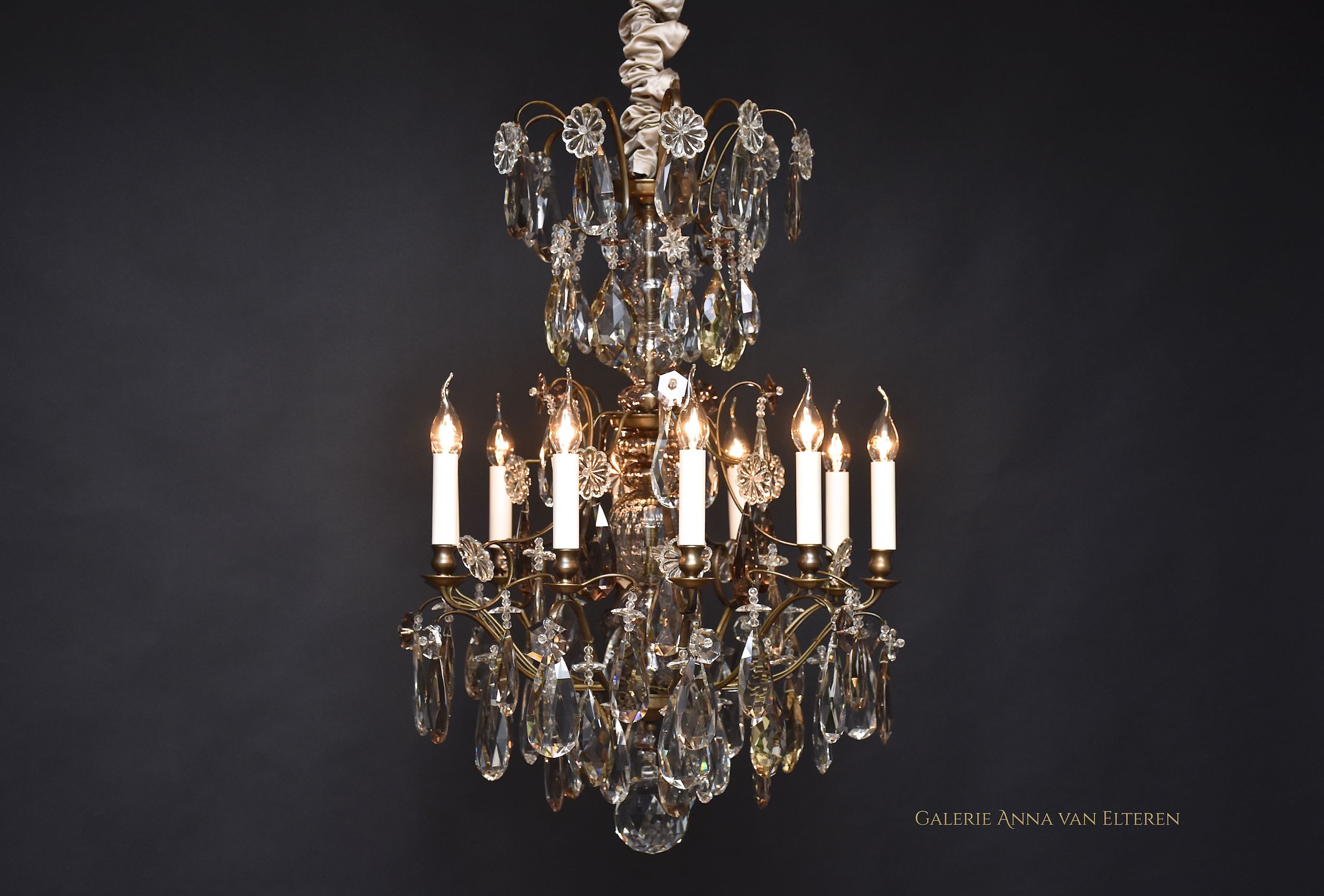 Rococo style crystal chandelier, early 20th century