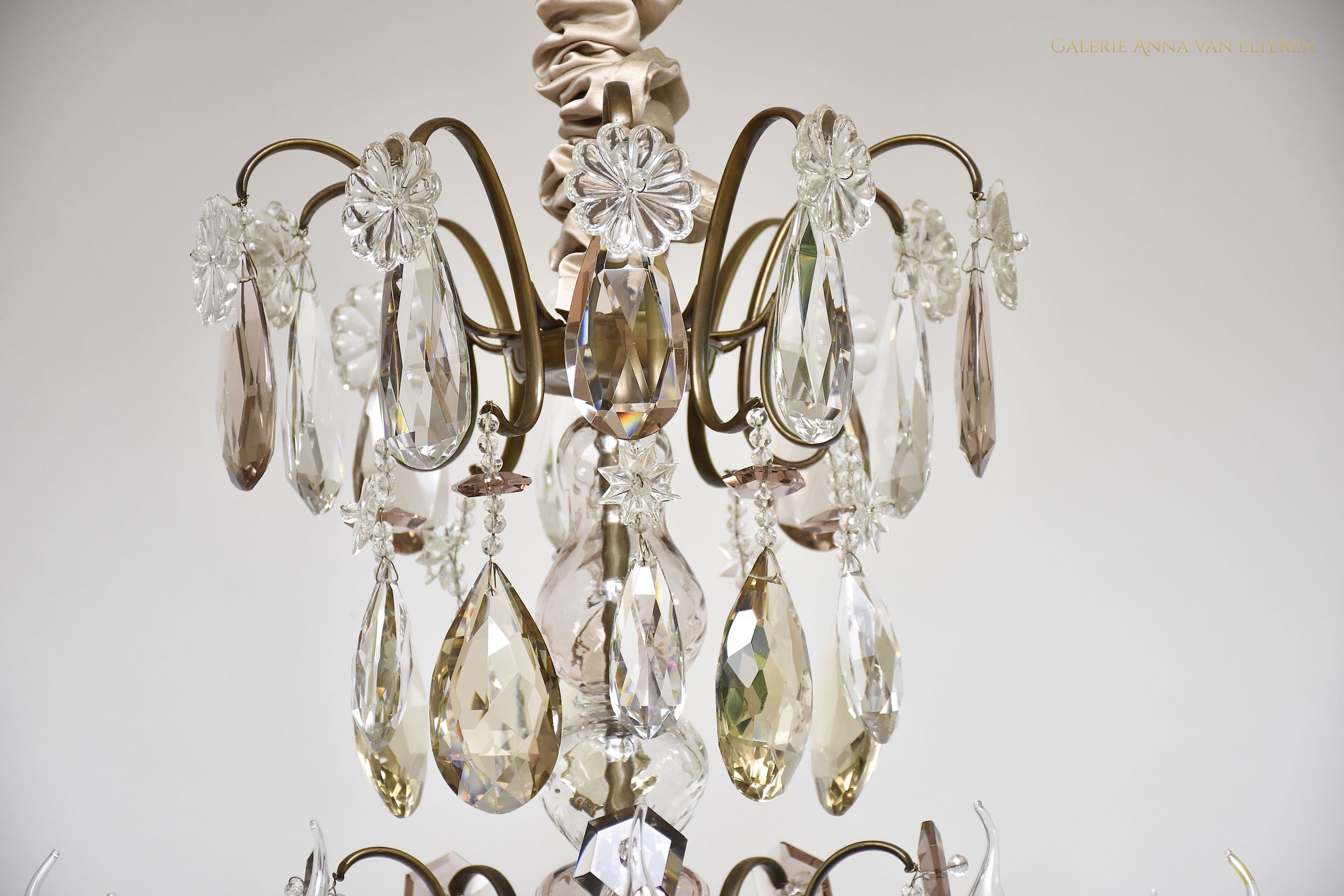 Rococo style crystal chandelier, early 20th century