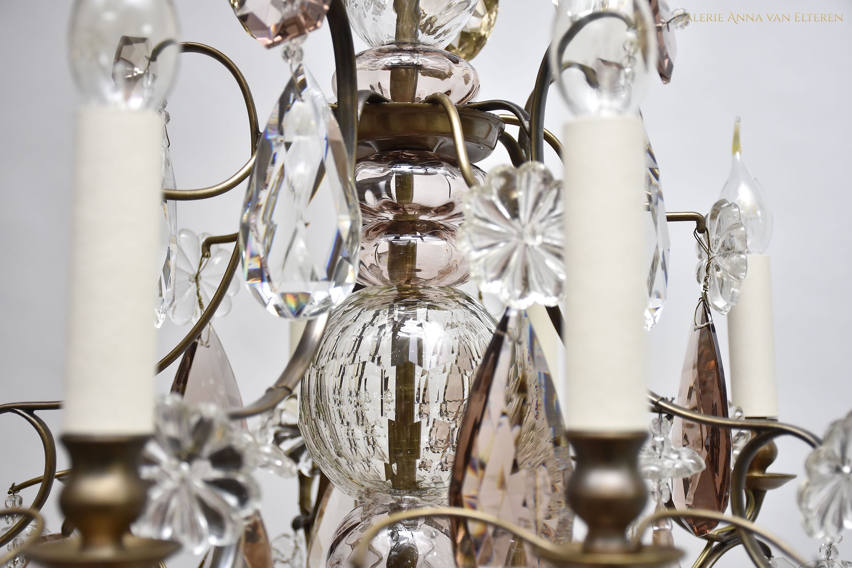 Rococo style crystal chandelier, early 20th century