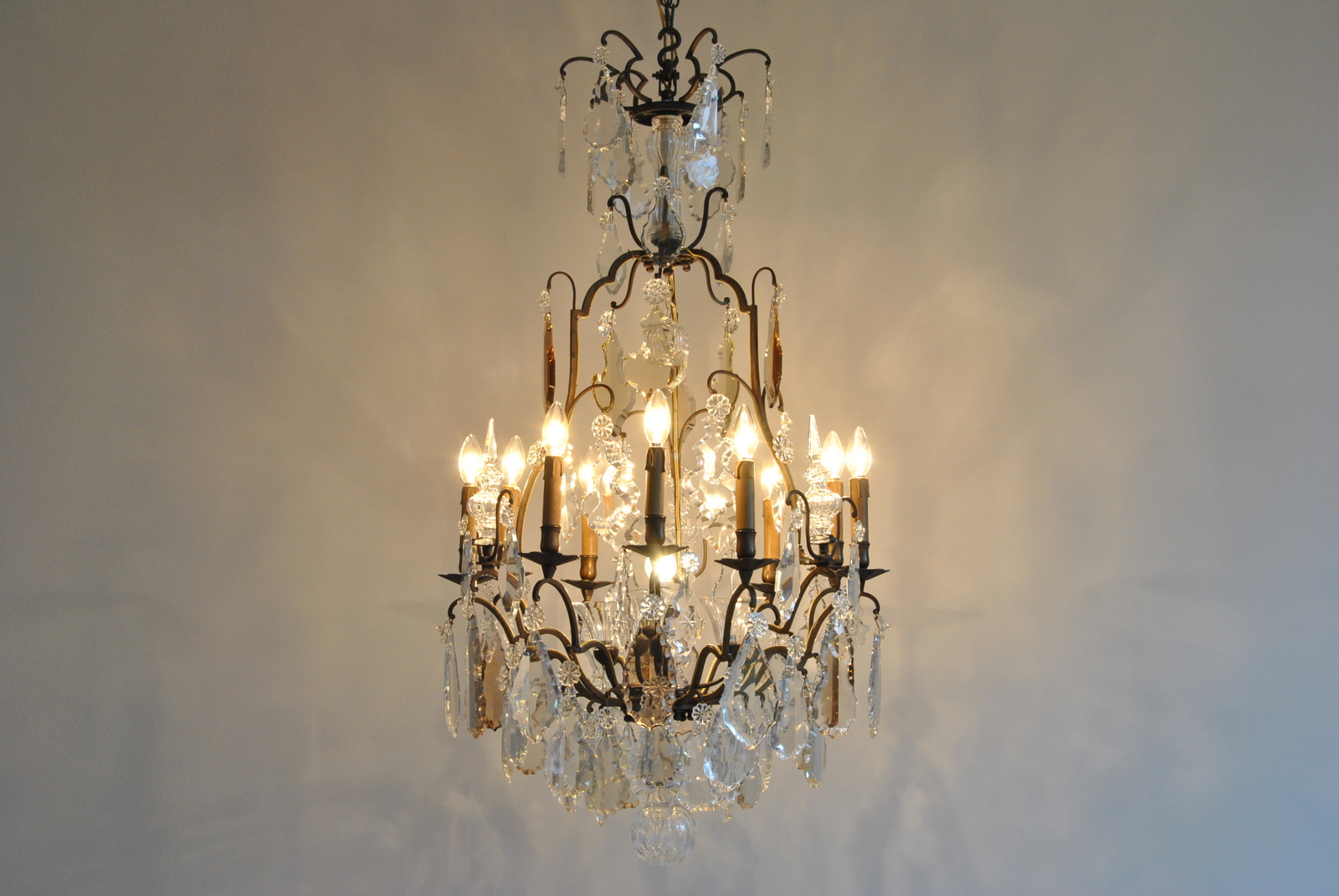 Antique French chandelier 'lustre cage'