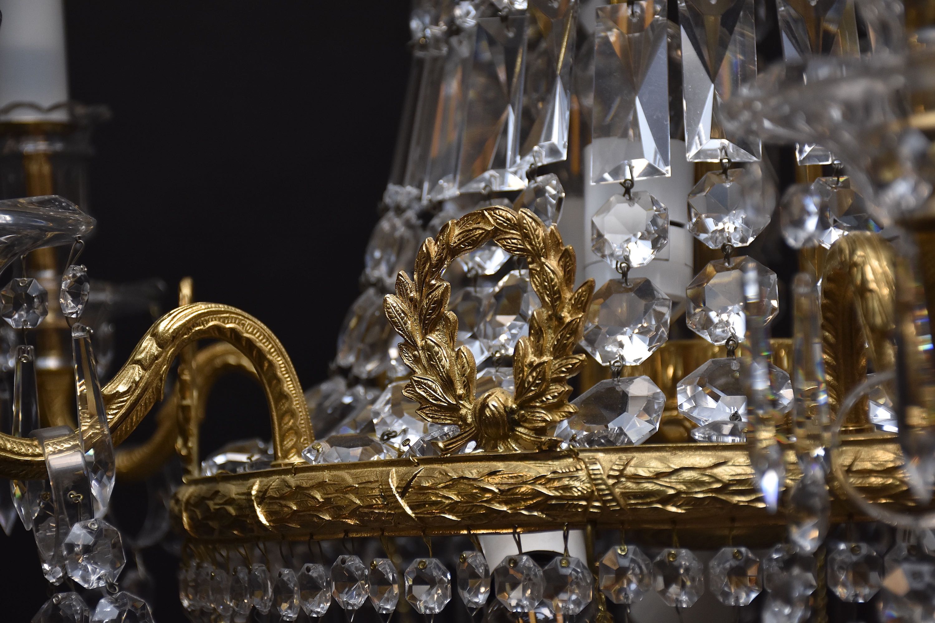 Bohemian chandelier in the style of Empire