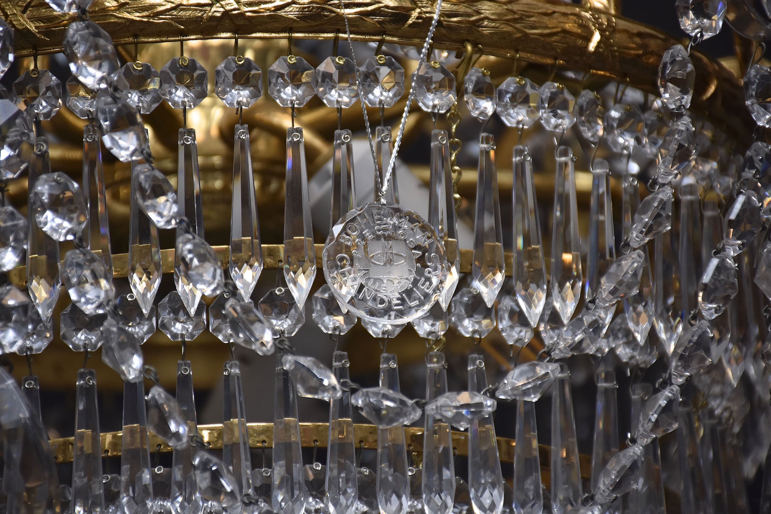 Bohemian chandelier in the style of Empire