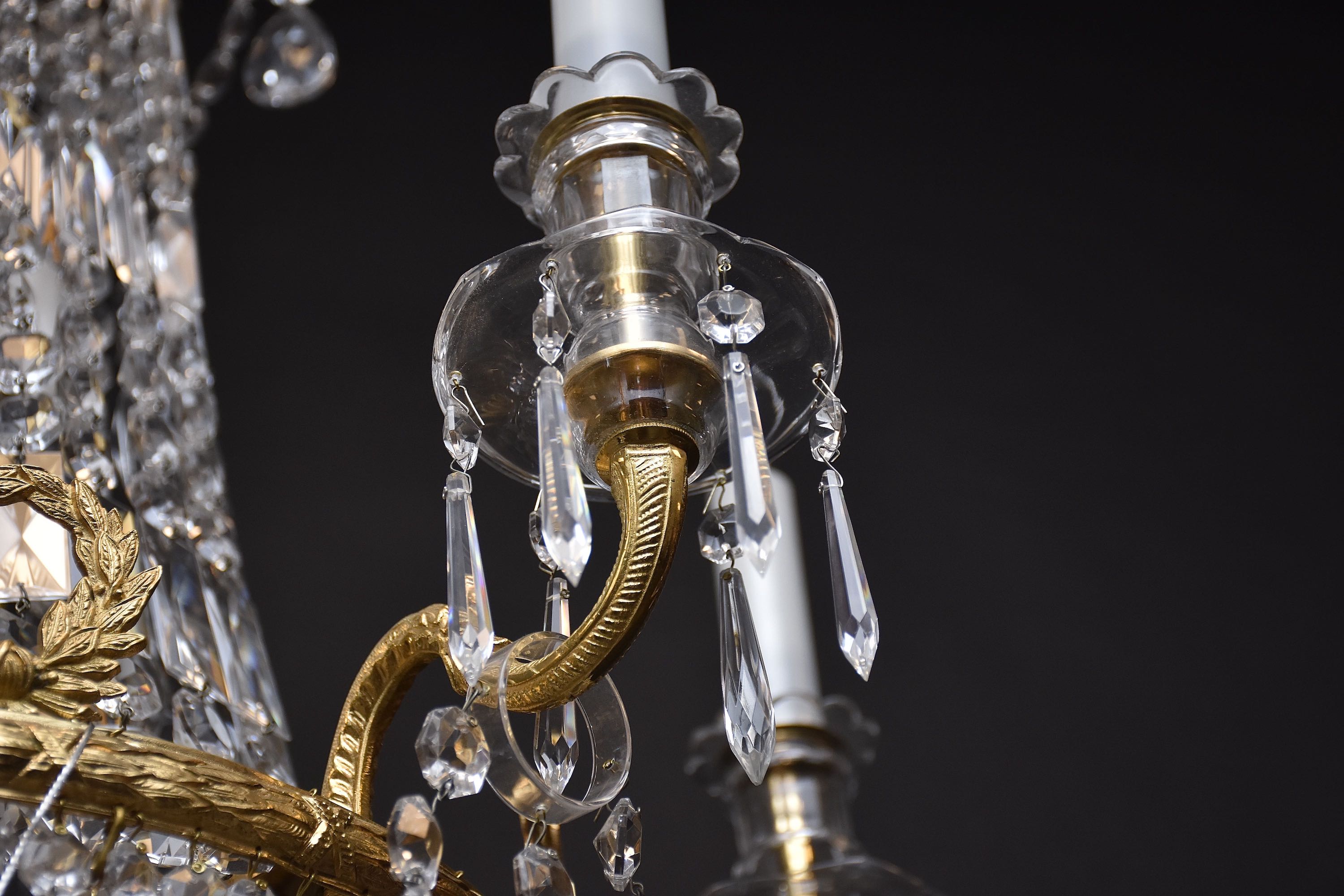 Bohemian chandelier in the style of Empire