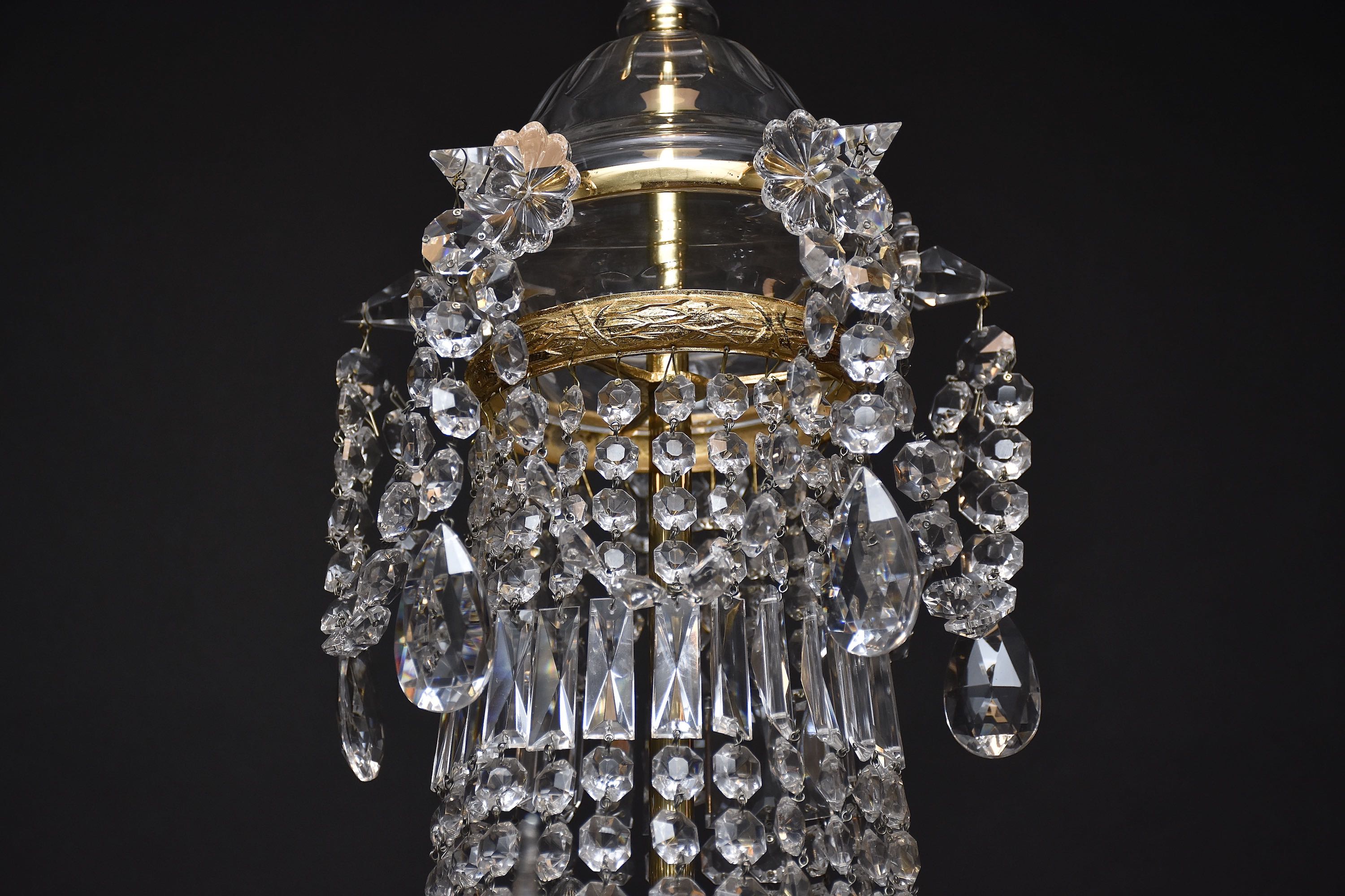 Bohemian chandelier in the style of Empire