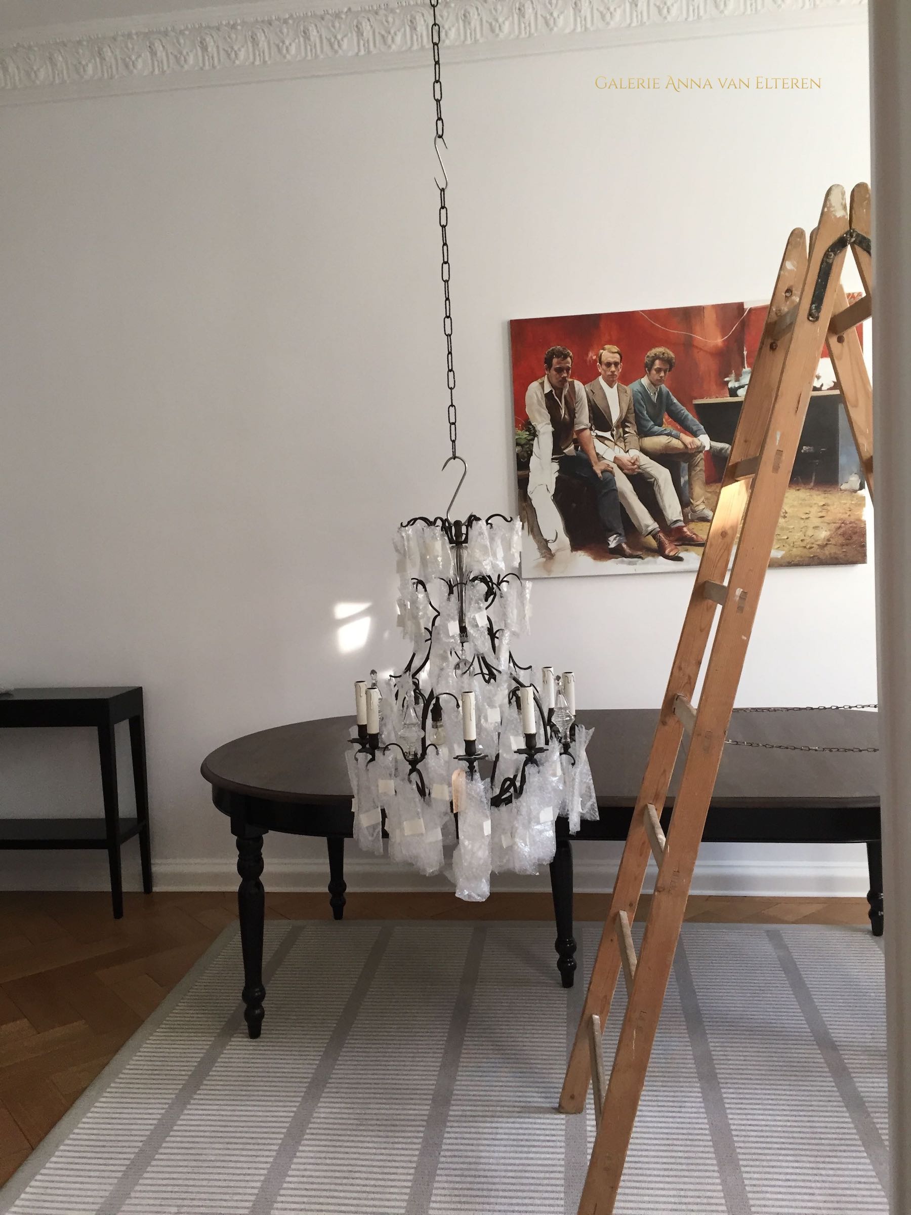 French chandelier with a dark patina