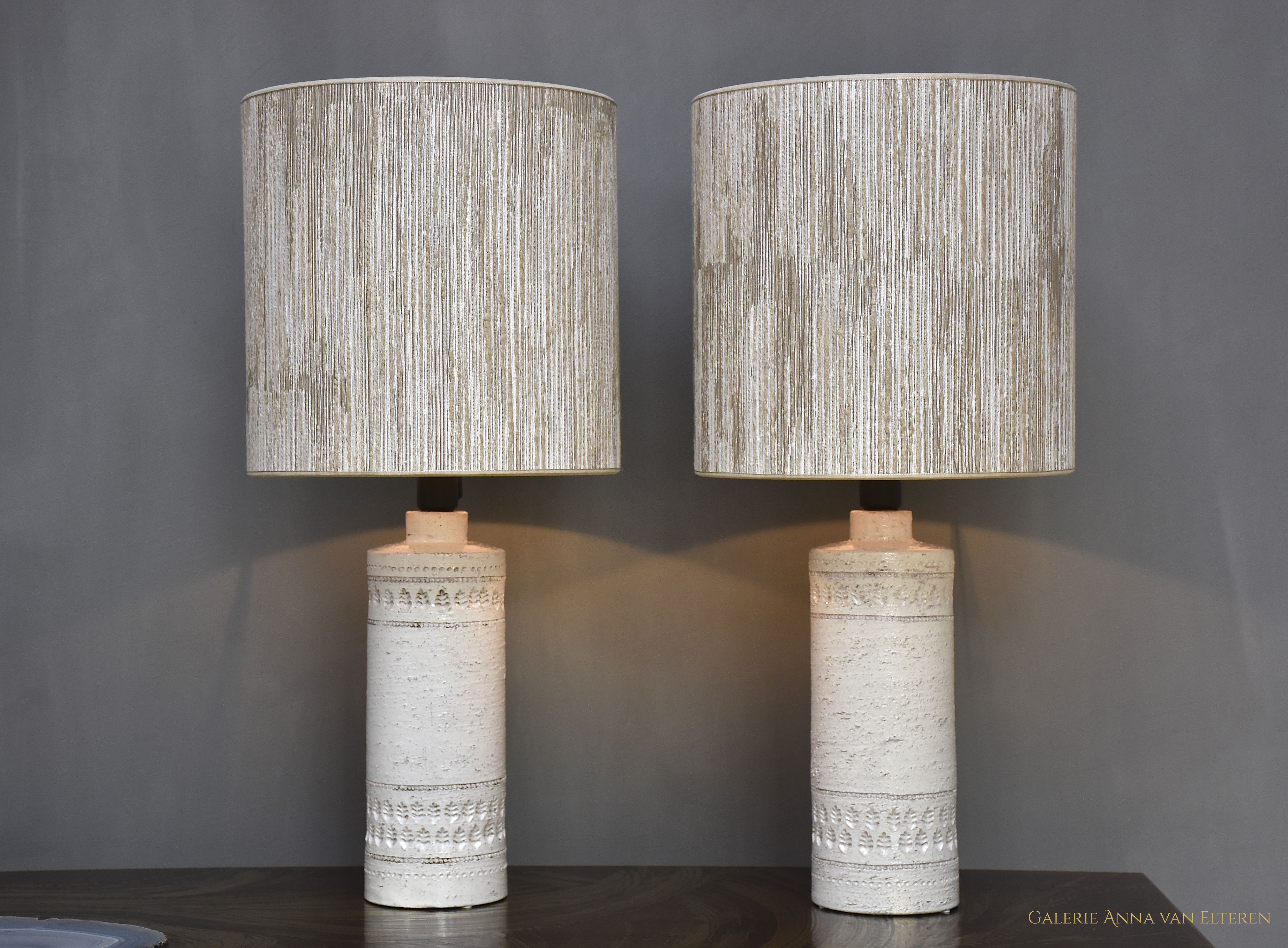 Pair of ceramic table lamps by Bitossi