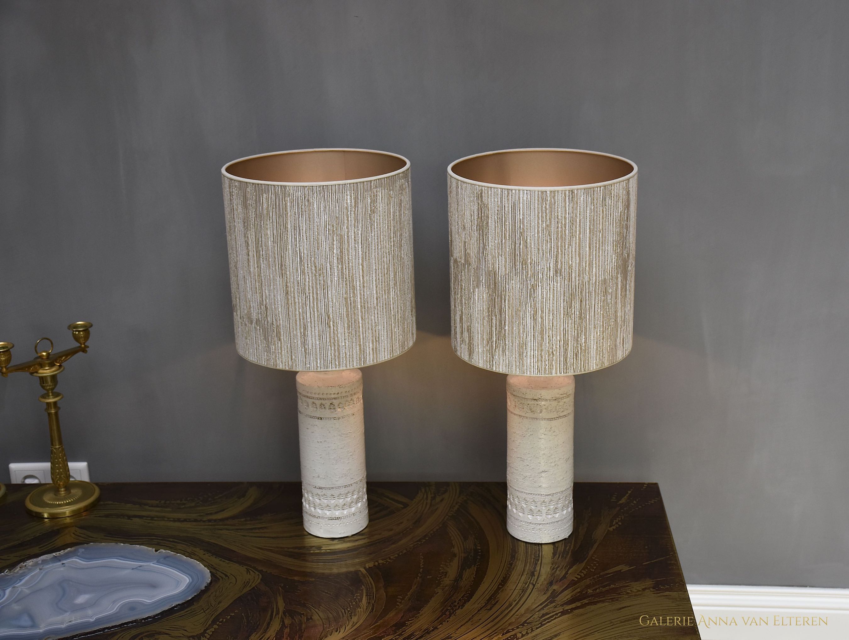 Pair of ceramic table lamps by Bitossi