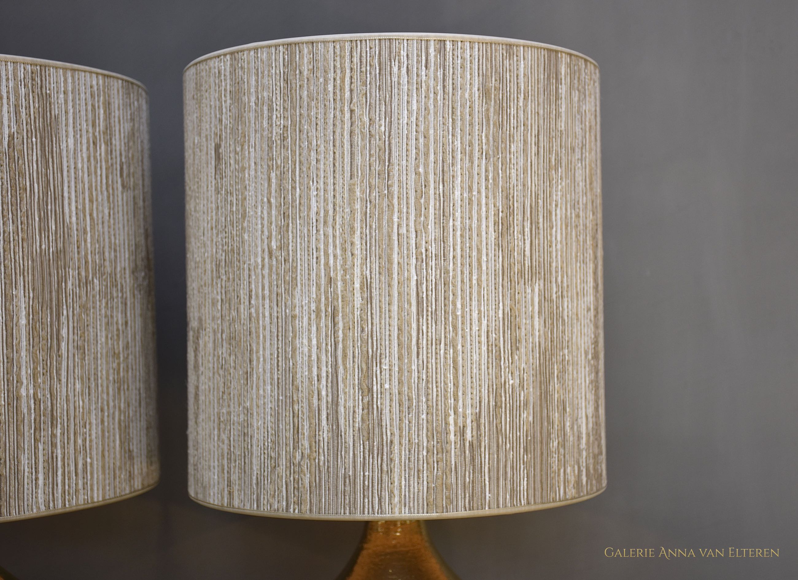 Mid-century pair of ceramic table lamps by Bitossi