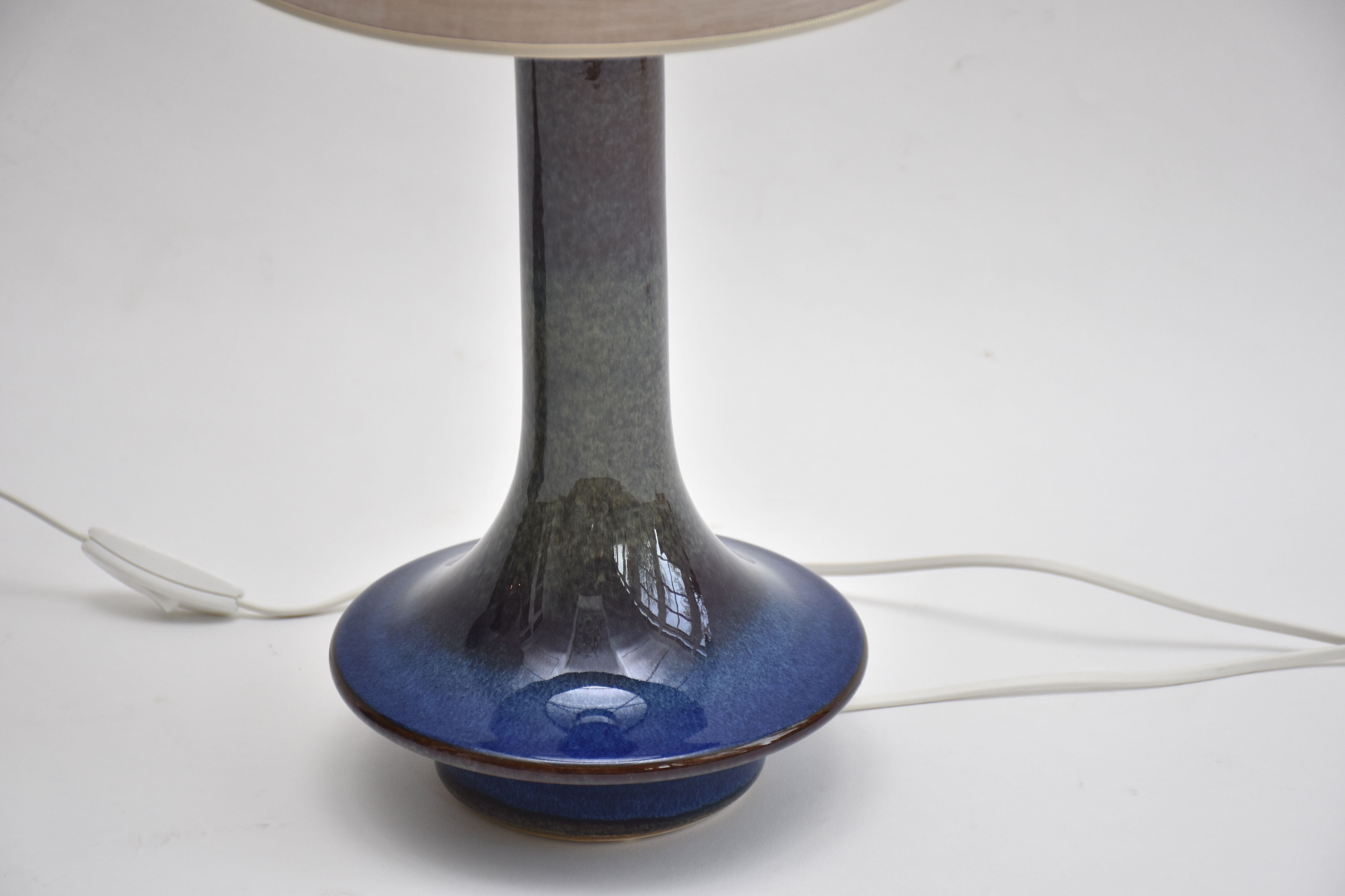 Pair of mid-century Danish ceramic table lamps  by Soholm