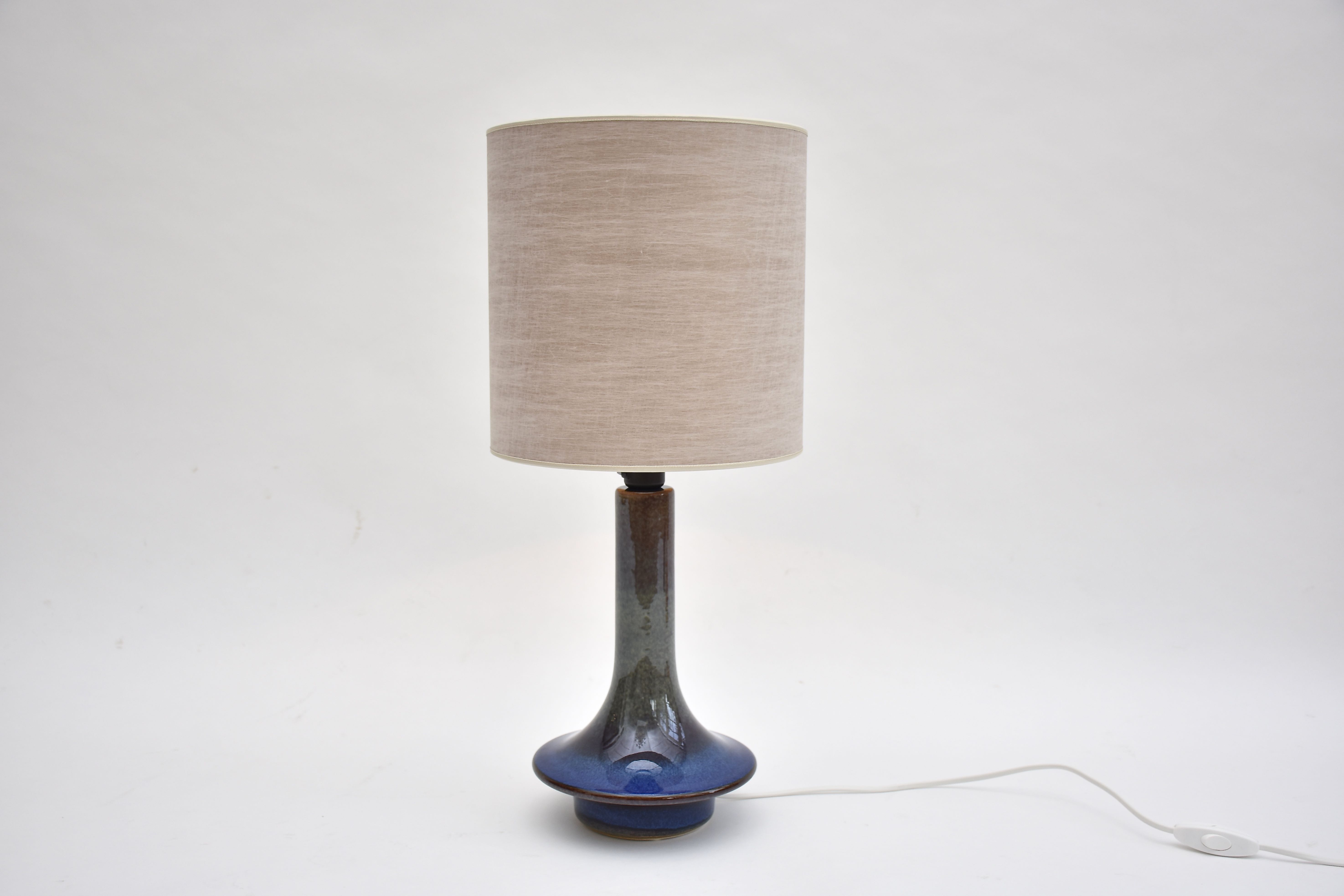 Pair of mid-century Danish ceramic table lamps  by Soholm