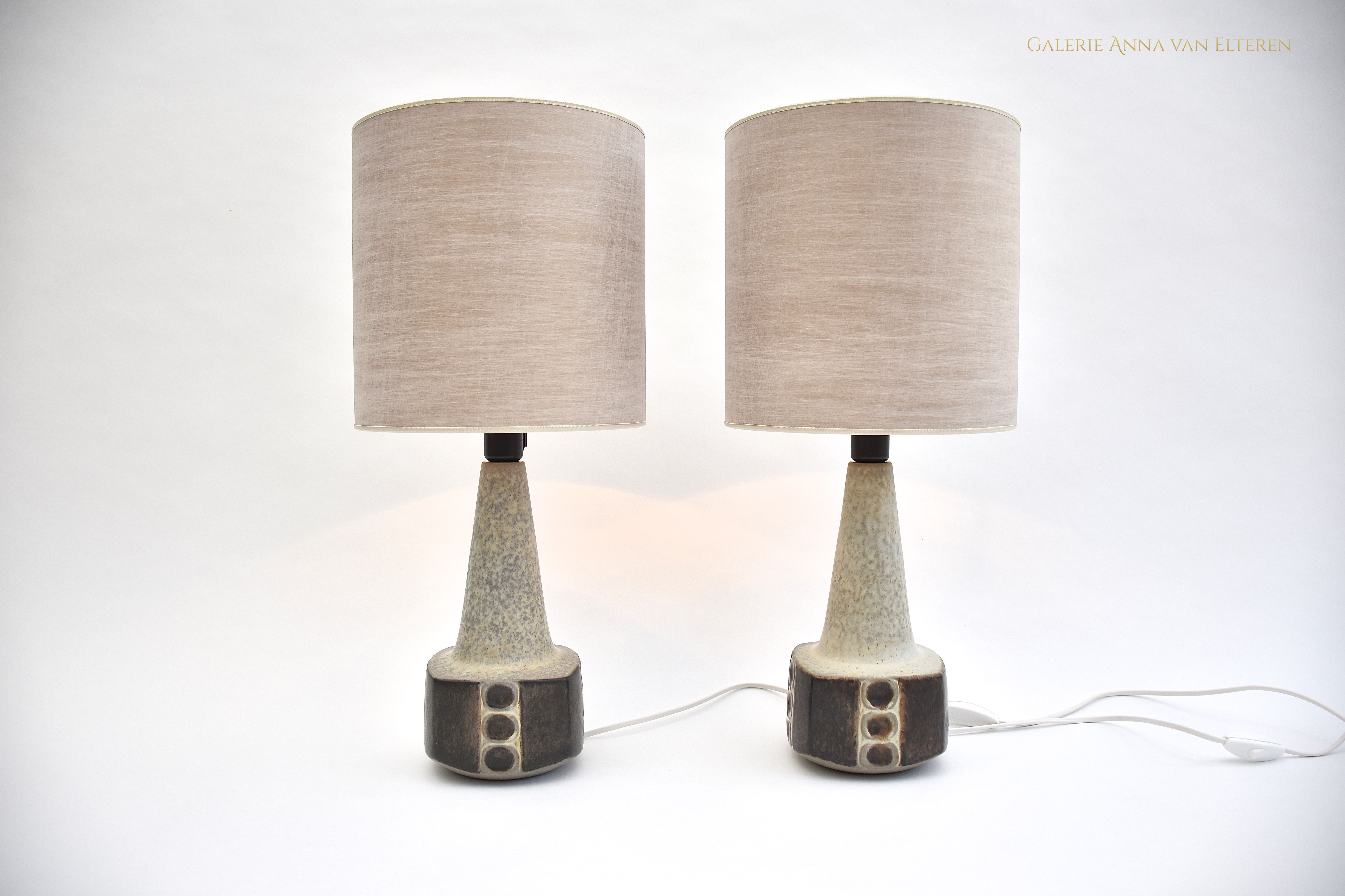 Set mid-century Deense tafellampen van Marianne Starck