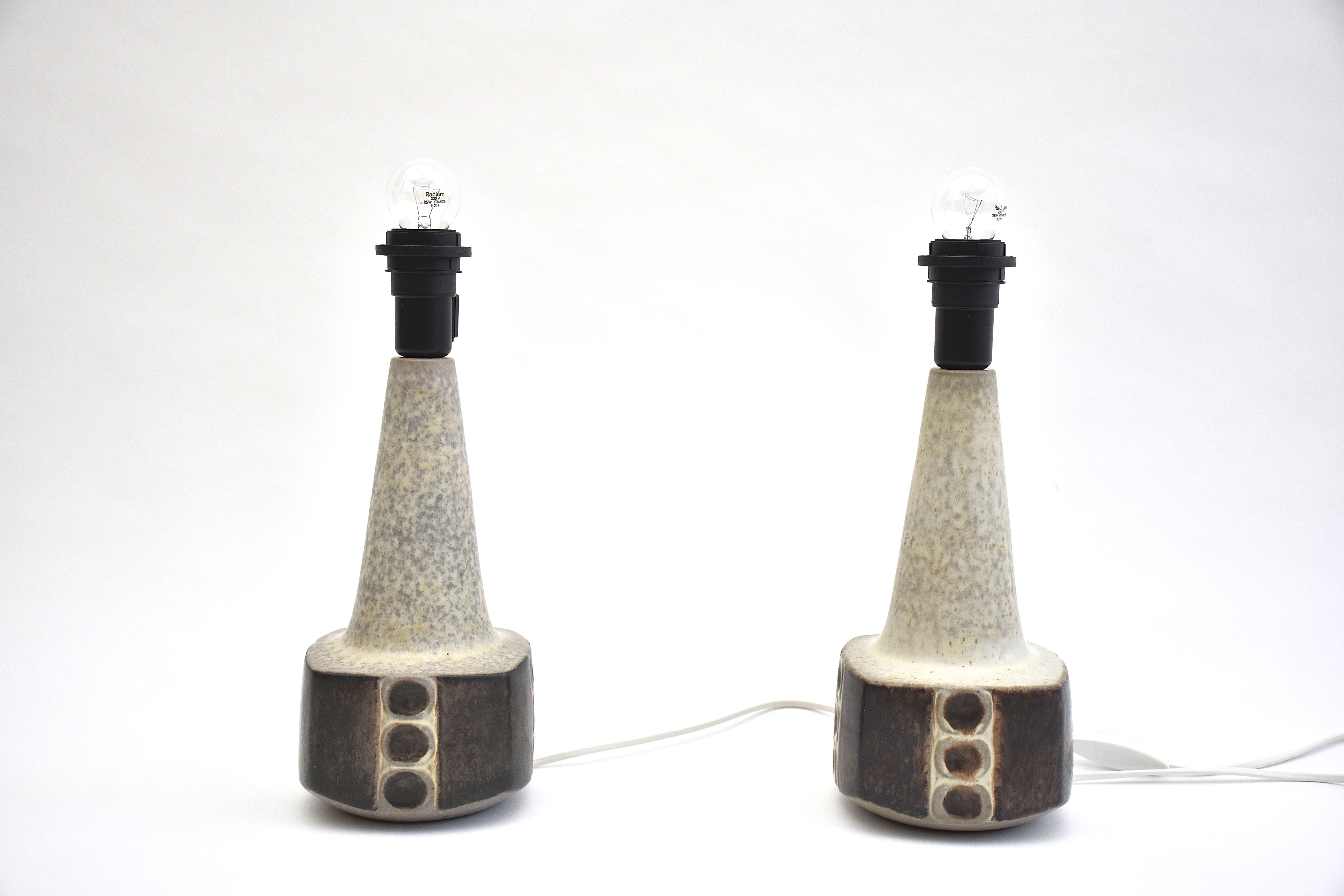 Set mid-century Deense tafellampen van Marianne Starck