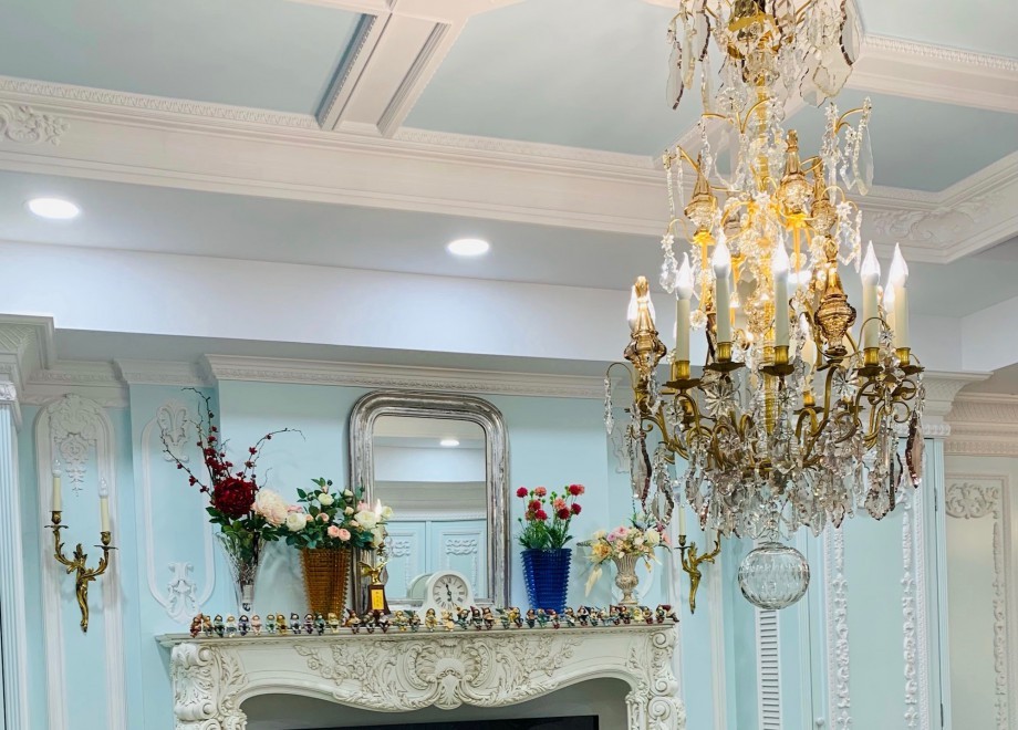 Chateau chandelier in a magnificent interior